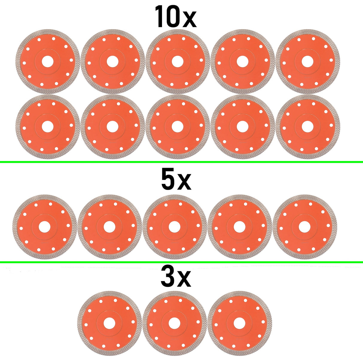 Disque à tronçonner diamanté pour carrelage diamètre 115 mm alésage 22,23 mm