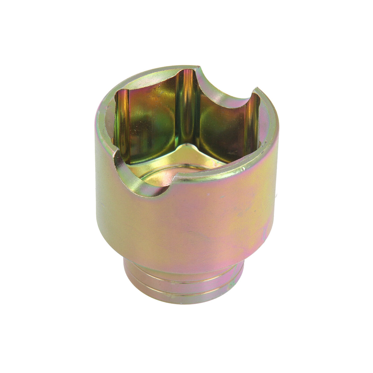 Studio image of a 32mm fuel filter socket wrench tool designed for Ford Transit vehicles with EcoBlue TDCi engines. Essential tool for removing and installing fuel filters. Features a 1/2" drive for standard ratchets. Durable metal construction for professional use