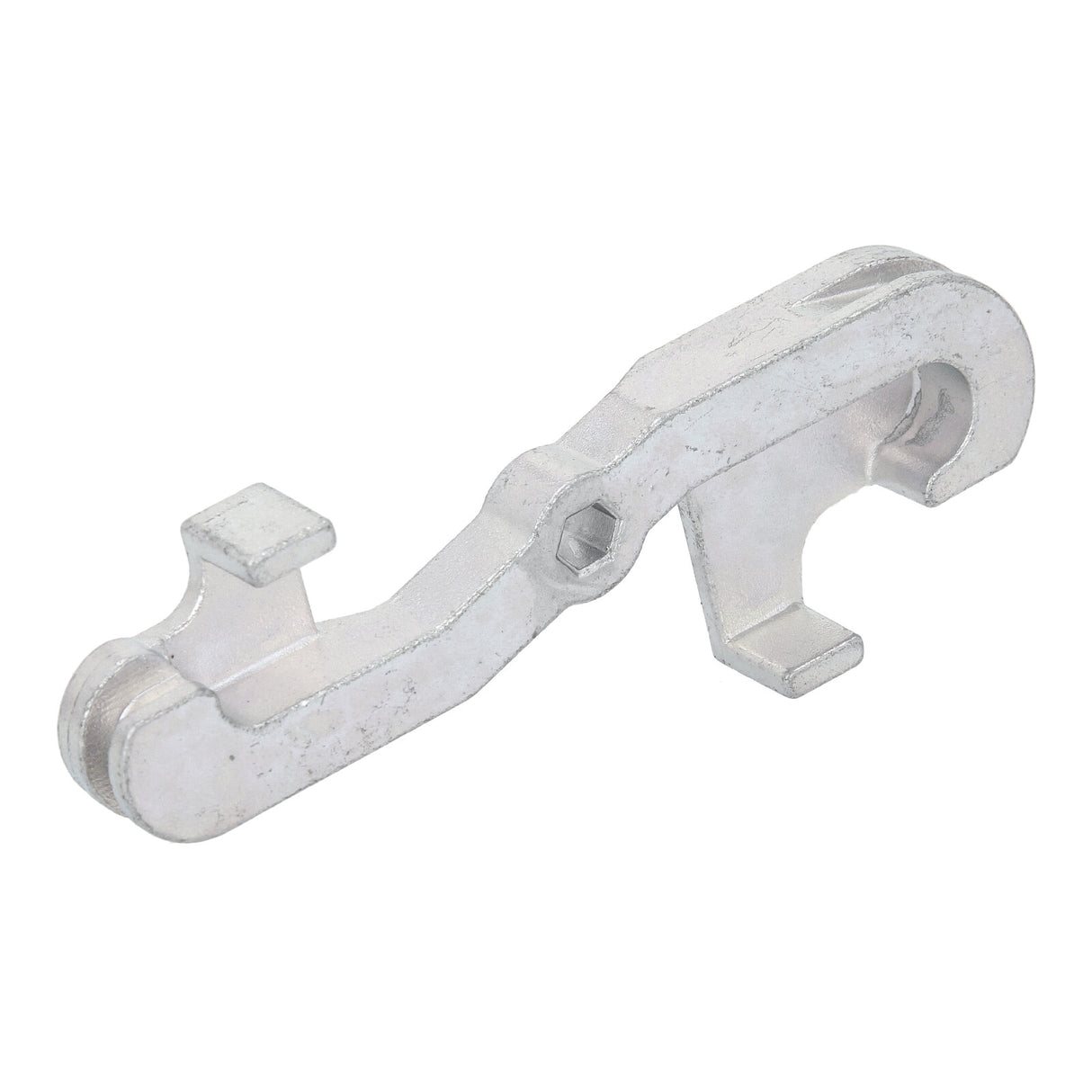 A hand using the Compact Brake Line Bender to create a precise bend in a brake line.