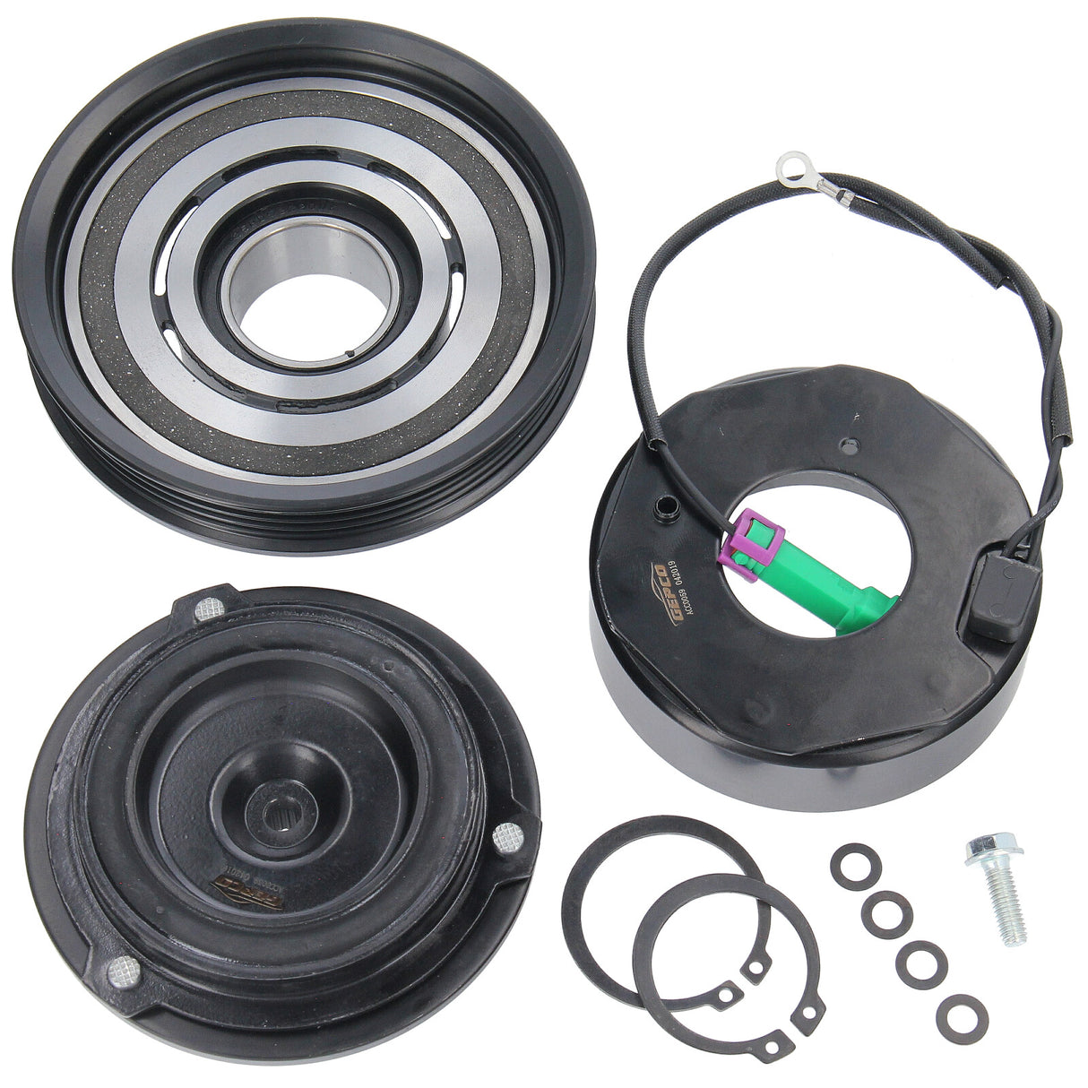 Solénoïde de poulie d'embrayage magnétique de compresseur de climatisation GEPCO Audi A4 Skoda VW Passat