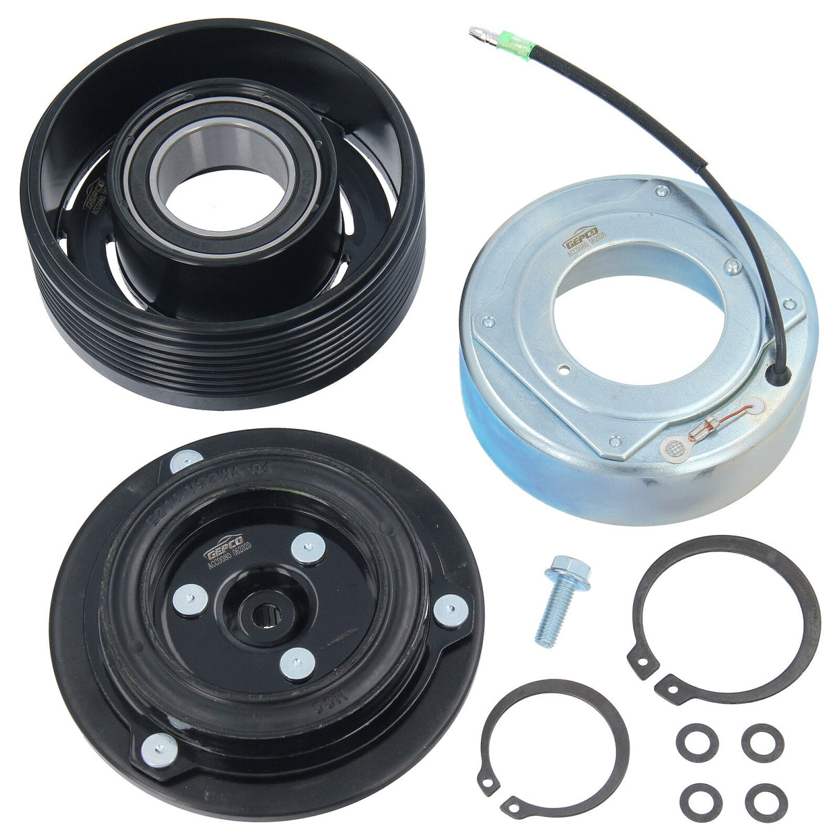 Embrayage magnétique de compresseur de climatisation GEPCO pour BMW X5 E70 3.0 Si xDrive30i N52 110 mm