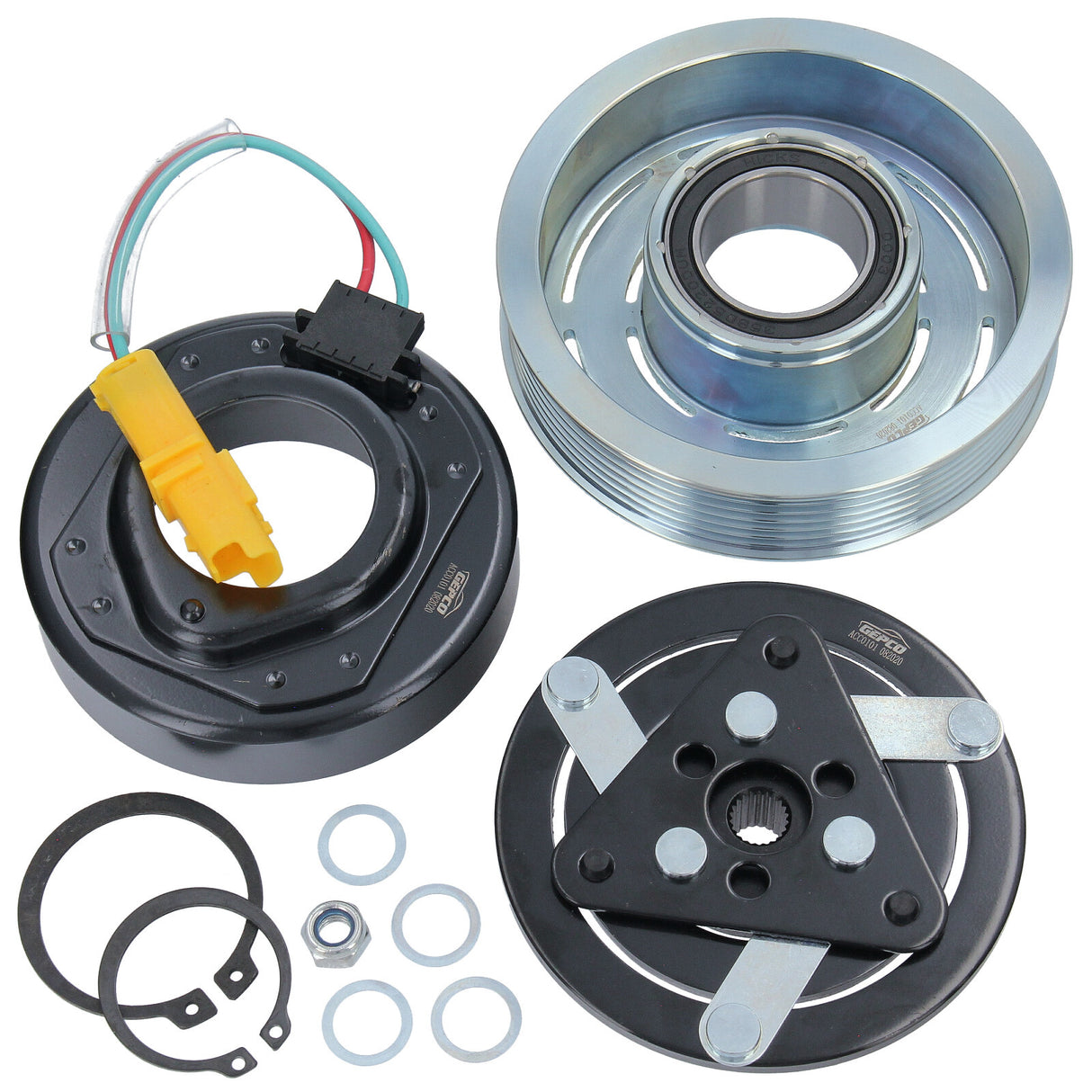 Embrayage magnétique de compresseur de climatisation pour Citroën Berlingo Fiat Peugeot 206 207 307 308