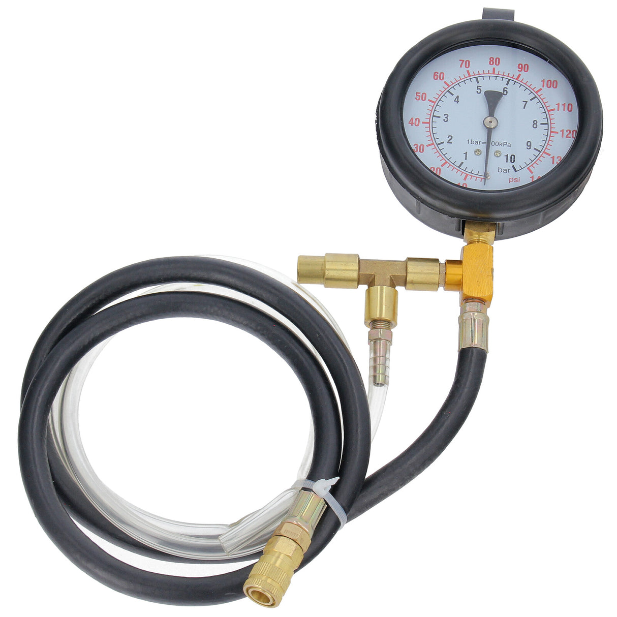 Testeur de pression d'essence Testeur de pression Outil de système d'injection Testeur de compression 0-8 BAR 120 Psi