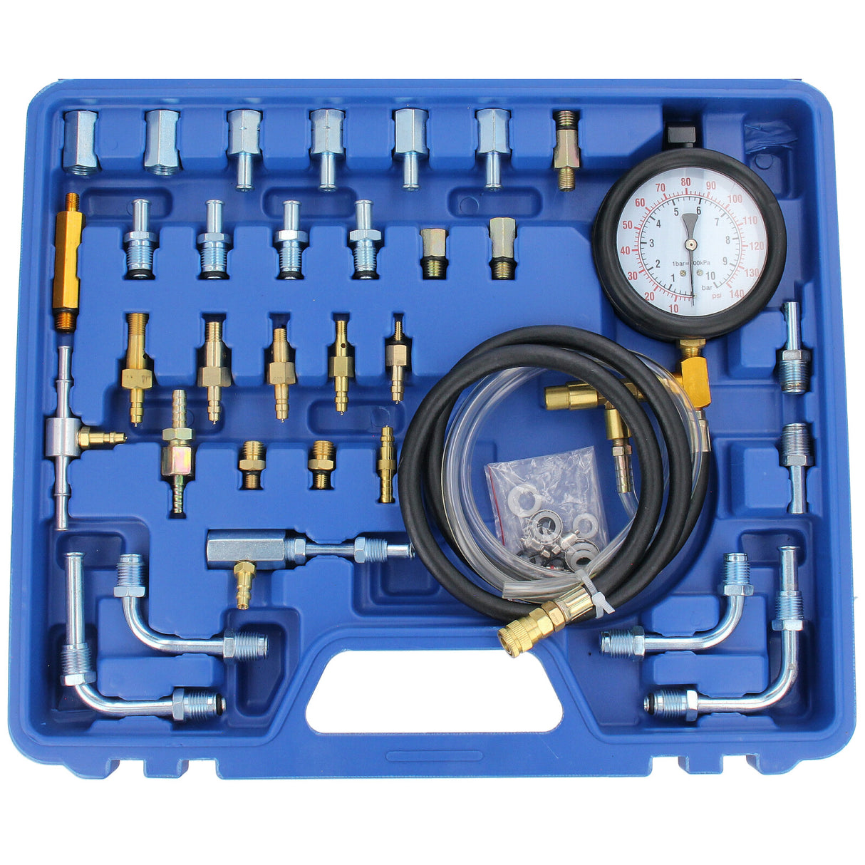 Testeur de pression d'essence Testeur de pression Outil de système d'injection Testeur de compression 0-8 BAR 120 Psi