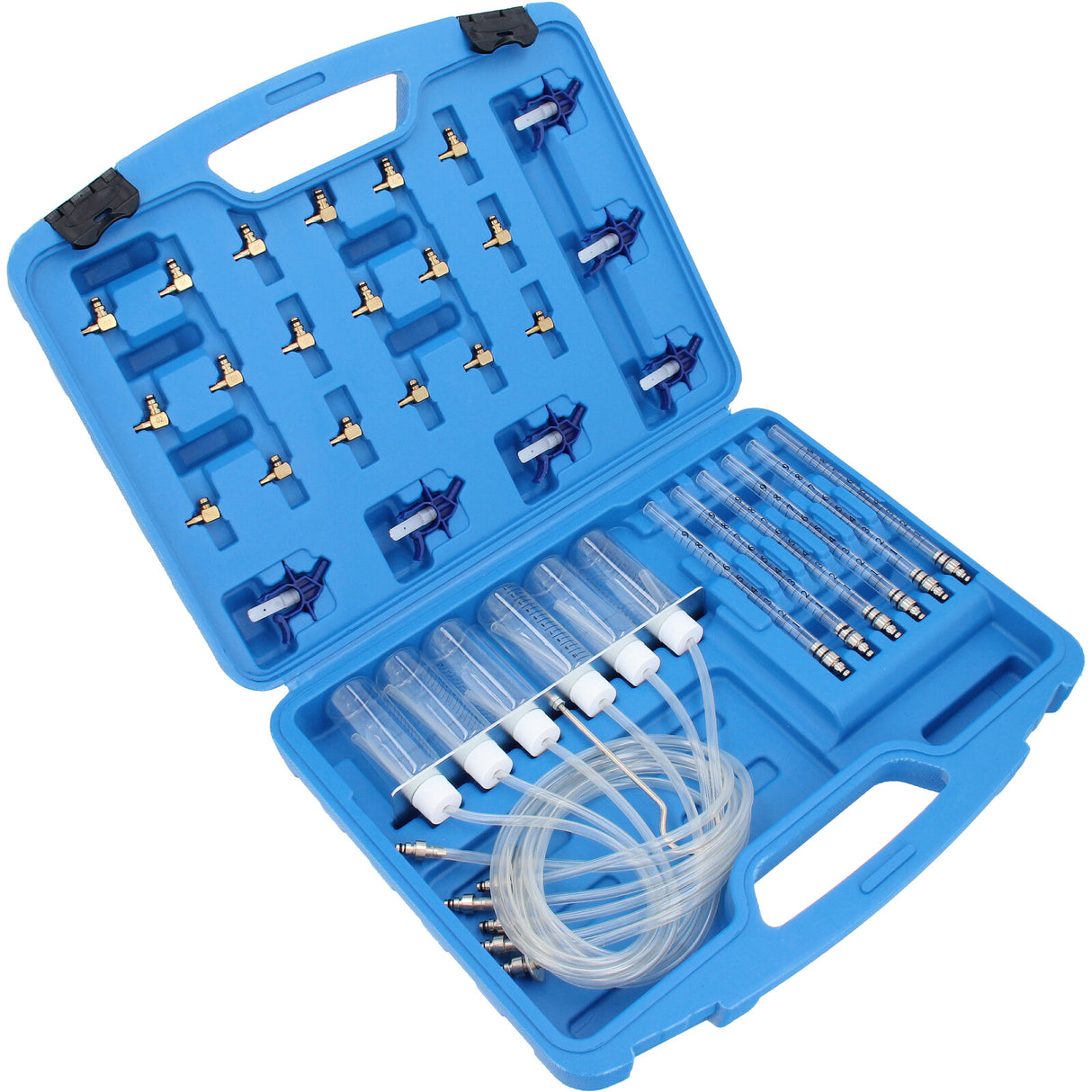 Testeur de débitmètre diesel Common Rail CDI, vérificateur de débitmètre de retour, appareil de test d'injecteurs MERCEDES avec 24 adaptateurs avec 6 injecteurs