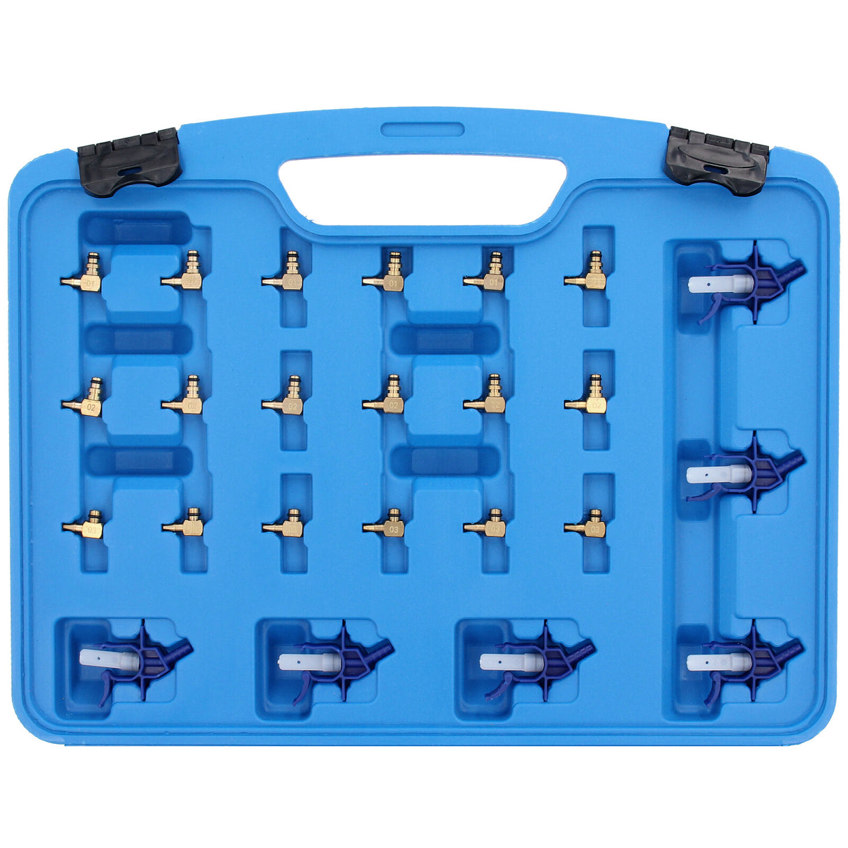 Testeur de débitmètre diesel Common Rail CDI, vérificateur de débitmètre de retour, appareil de test d'injecteurs MERCEDES avec 24 adaptateurs avec 6 injecteurs