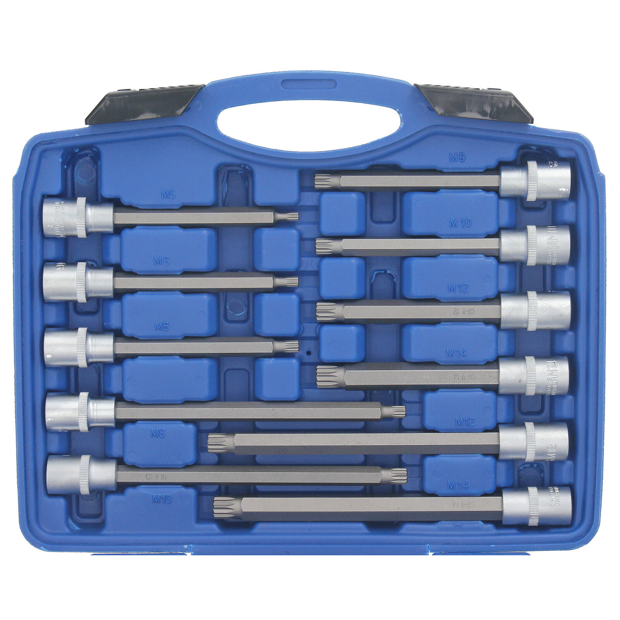 Jeu d'embouts GEPCO 26 pièces, entraînement carré interne 1/2", multi-dents pour XZN M5-M16