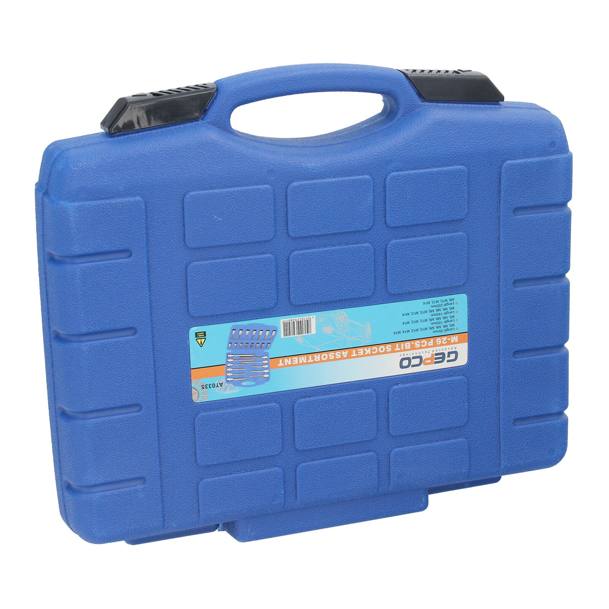 Jeu d'embouts GEPCO 26 pièces, entraînement carré interne 1/2", multi-dents pour XZN M5-M16