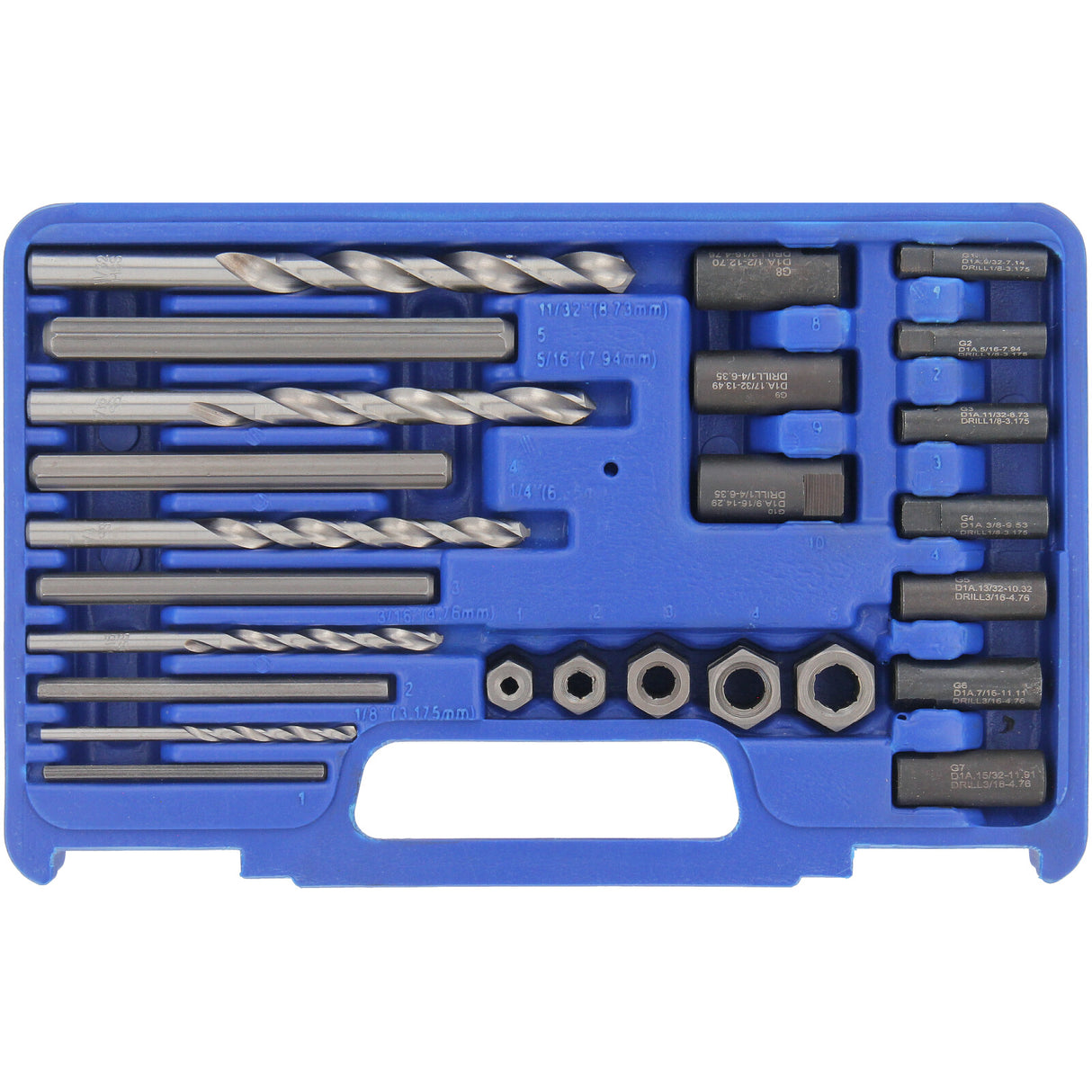 Coffret d'extracteurs de vis, 25 pièces. Extracteur de boulons, kit d'extraction spécial pour retirer les vis.