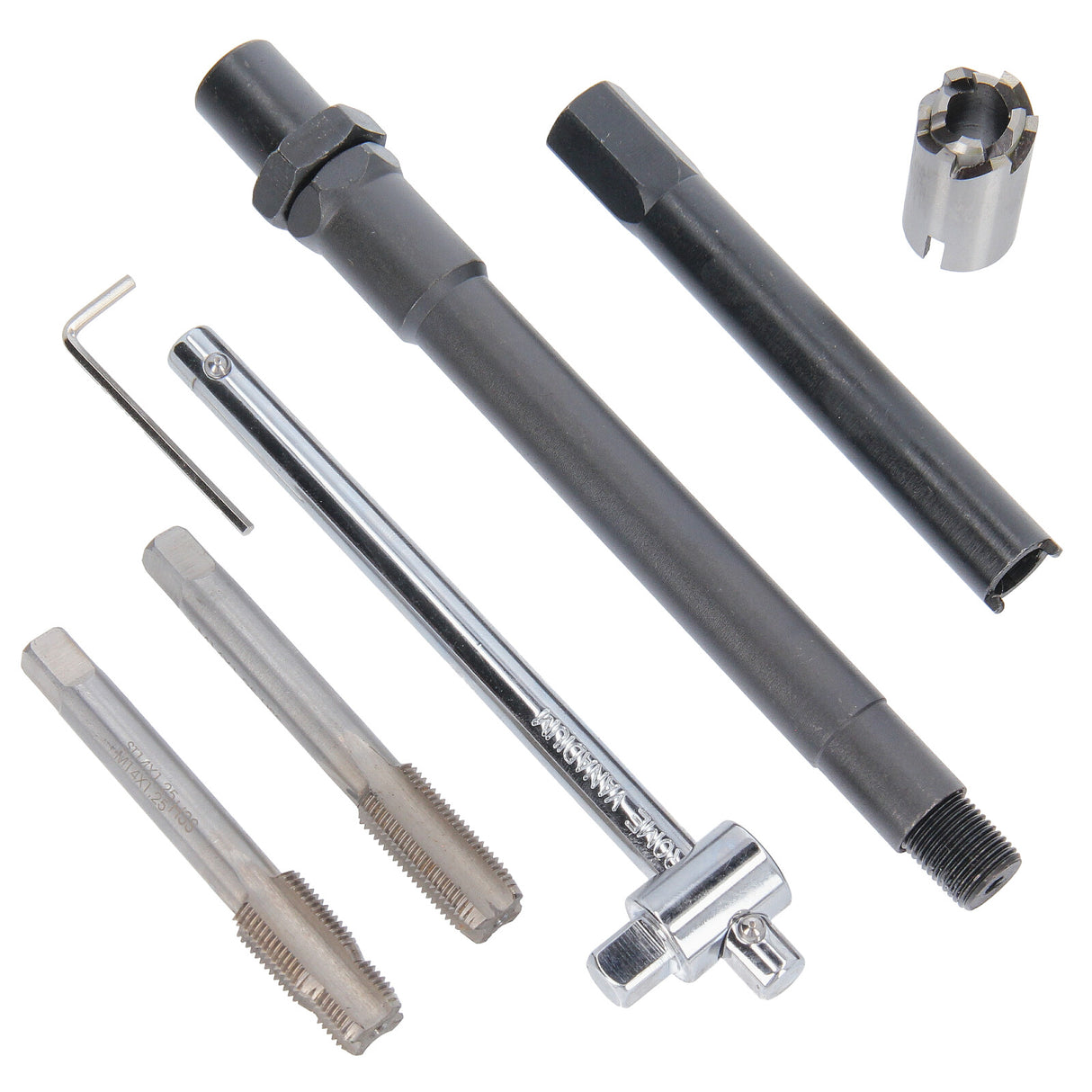 Kit de réparation de filetage de bougie d'allumage 25 pièces, jeu de tarauds M14 x 1,25