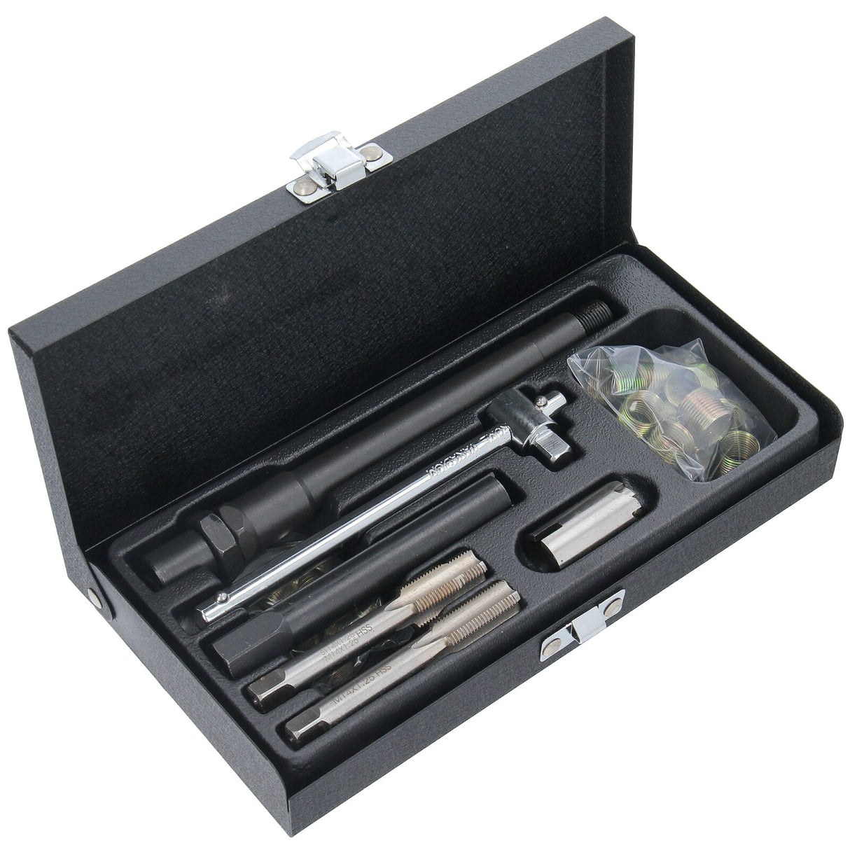Kit de réparation de filetage de bougie d'allumage 25 pièces, jeu de tarauds M14 x 1,25
