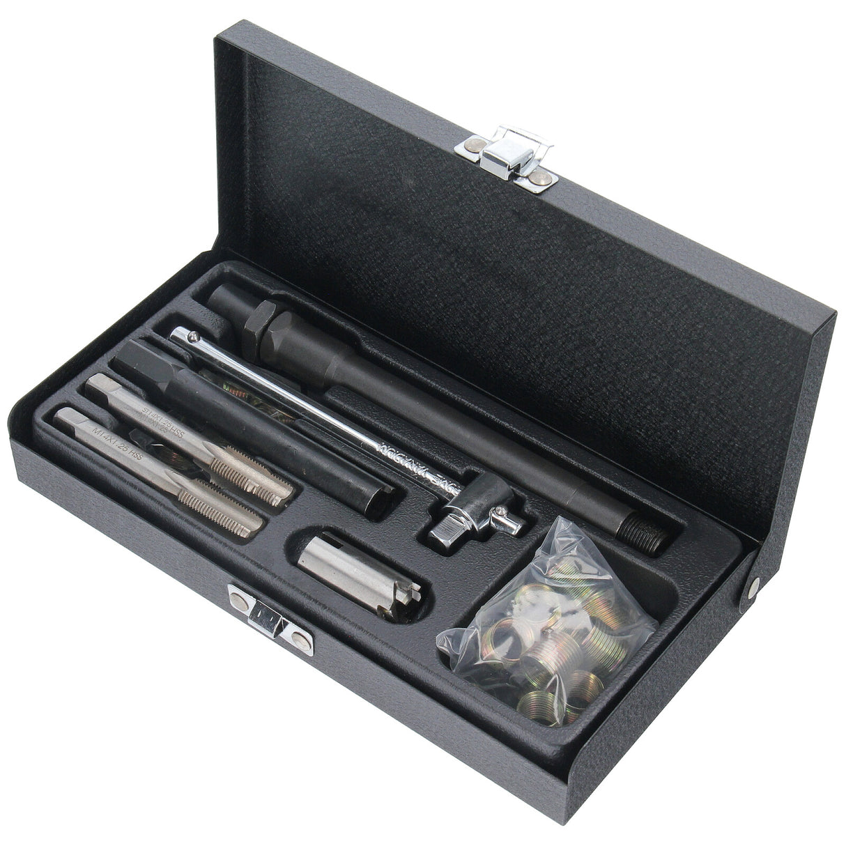 Kit de réparation de filetage de bougie d'allumage 25 pièces, jeu de tarauds M14 x 1,25