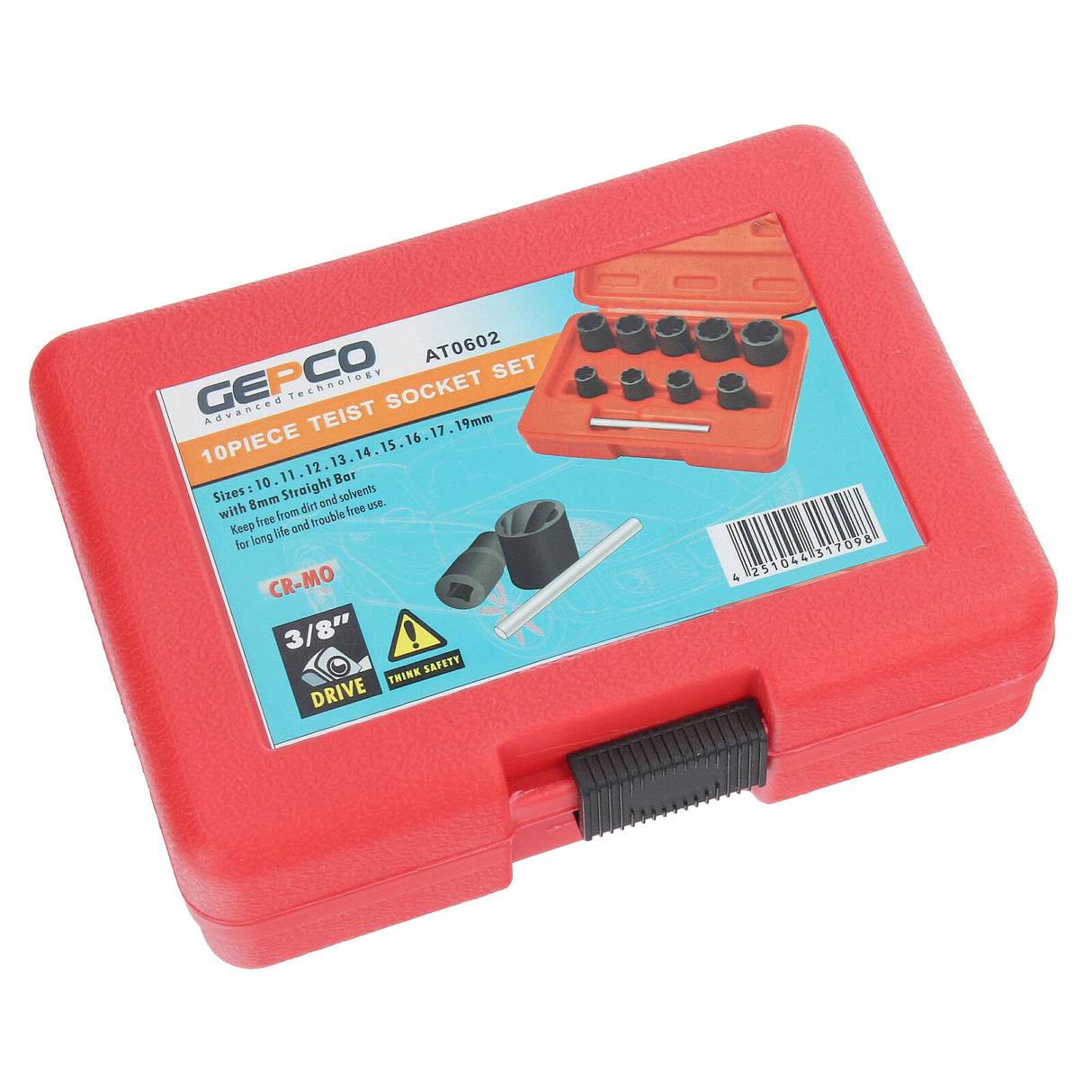 10-tlg. Schraubenausdreher-Set (5/5: Detailansicht) für defekte Schrauben & Muttern.