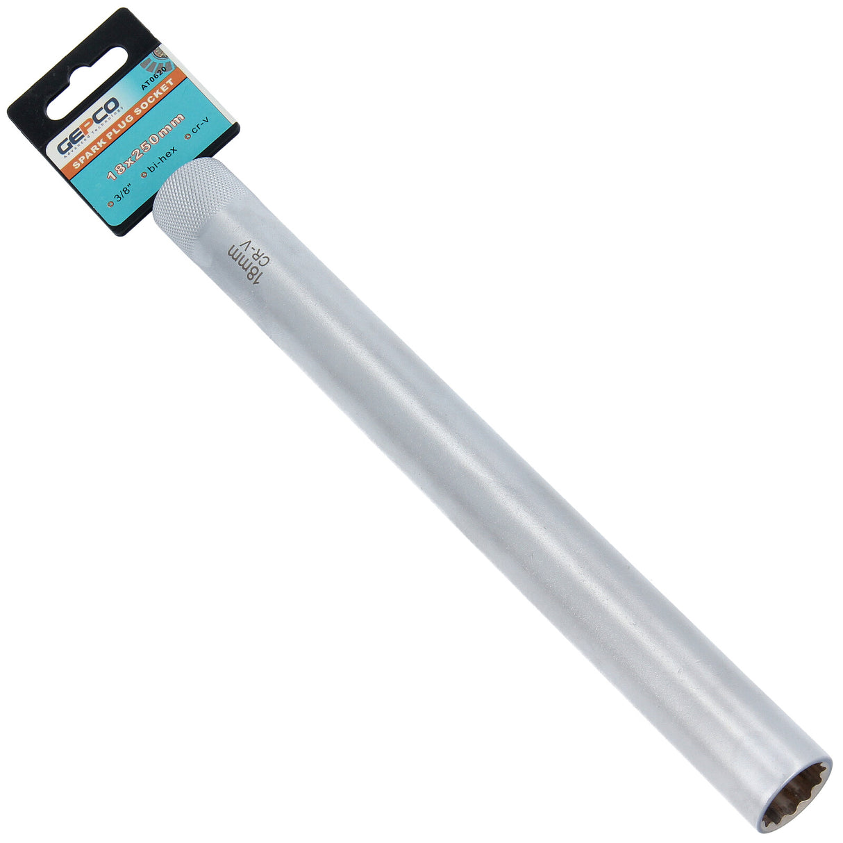 Clé à bougie 18 mm Douille extra longue 3/8" SW 250 mm avec aimant de maintien