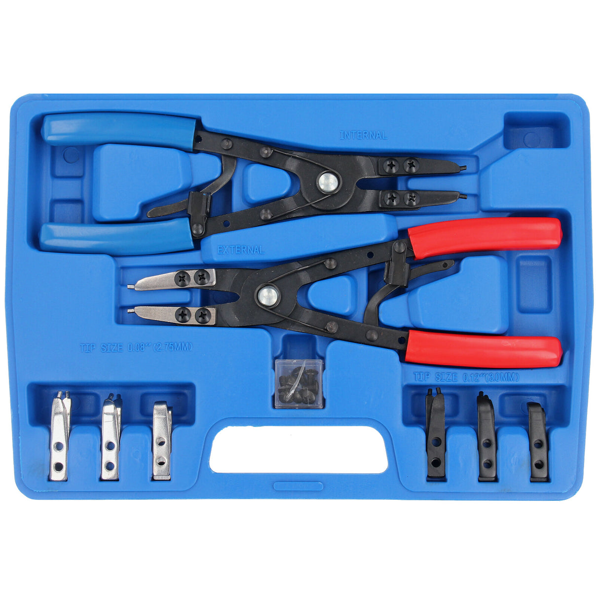 Assortiment de 300 circlips internes Ø3-32 mm + jeu de pinces de verrouillage