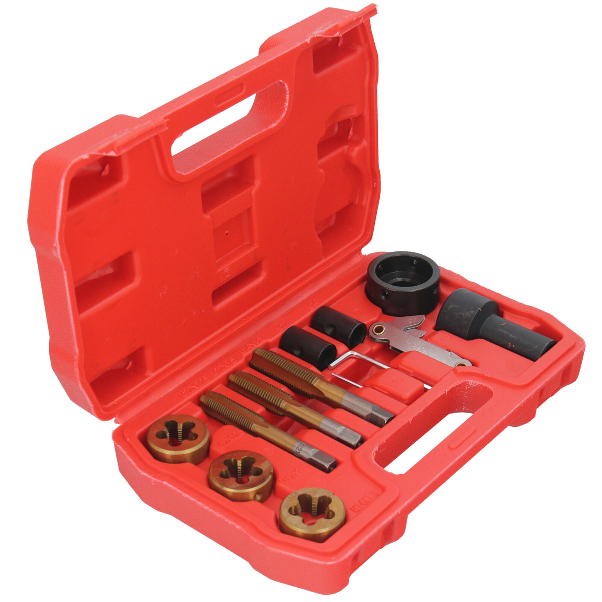 Kit de réparation de tarauds et filières pour écrous et boulons de roue 12 pièces