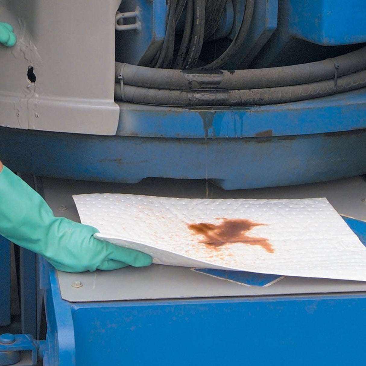 Paquet de 50 chiffons absorbants d'huile, chiffons absorbants d'huile, chiffons absorbants d'huile, 400 mm x 500 mm x 5 mm