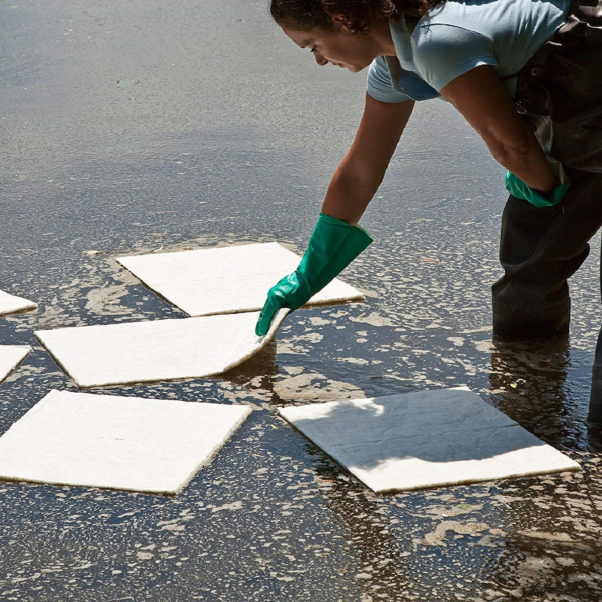 Bac de récupération d'huile GEPCO bac de récupération d'huile en acier inoxydable avec chiffons absorbants d'huile