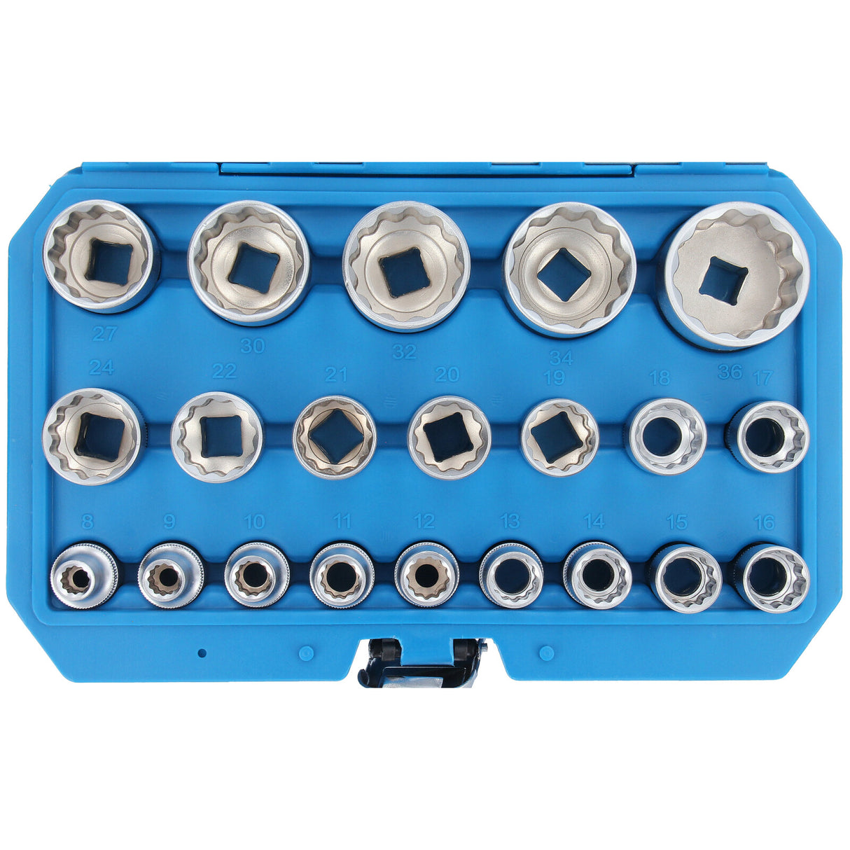 Jeu de 21 clés à douilles externes multi-dents 8-36 écrou à douille 12 pans 1/2 pouce