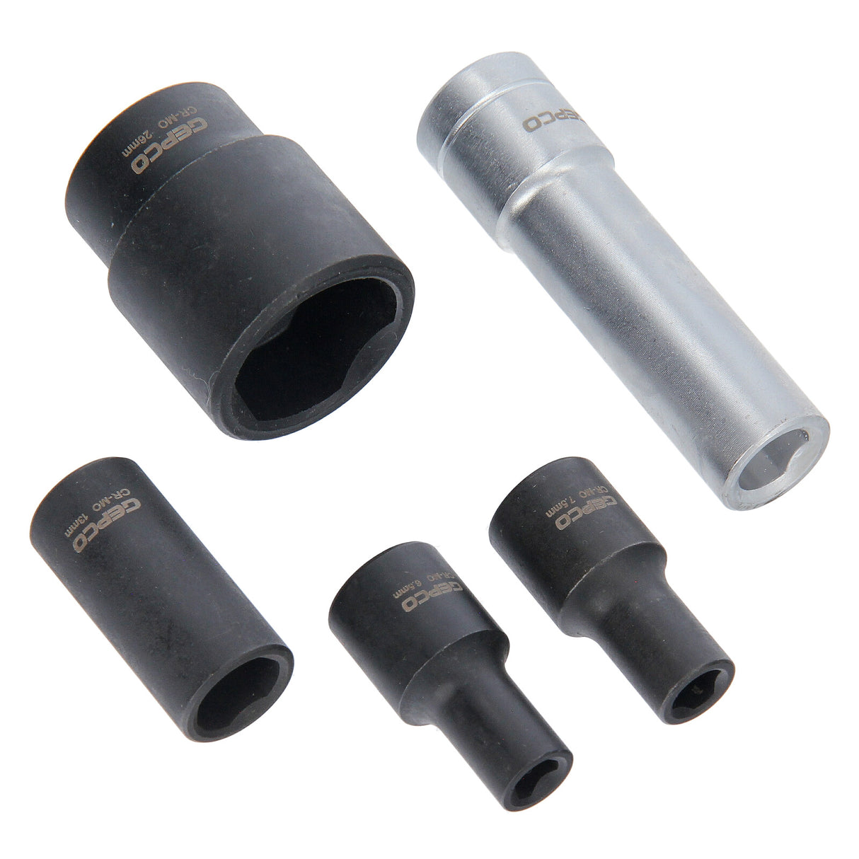 Jeu de douilles pour pompe d'injection Bosch VE pump tool 5 pièces.