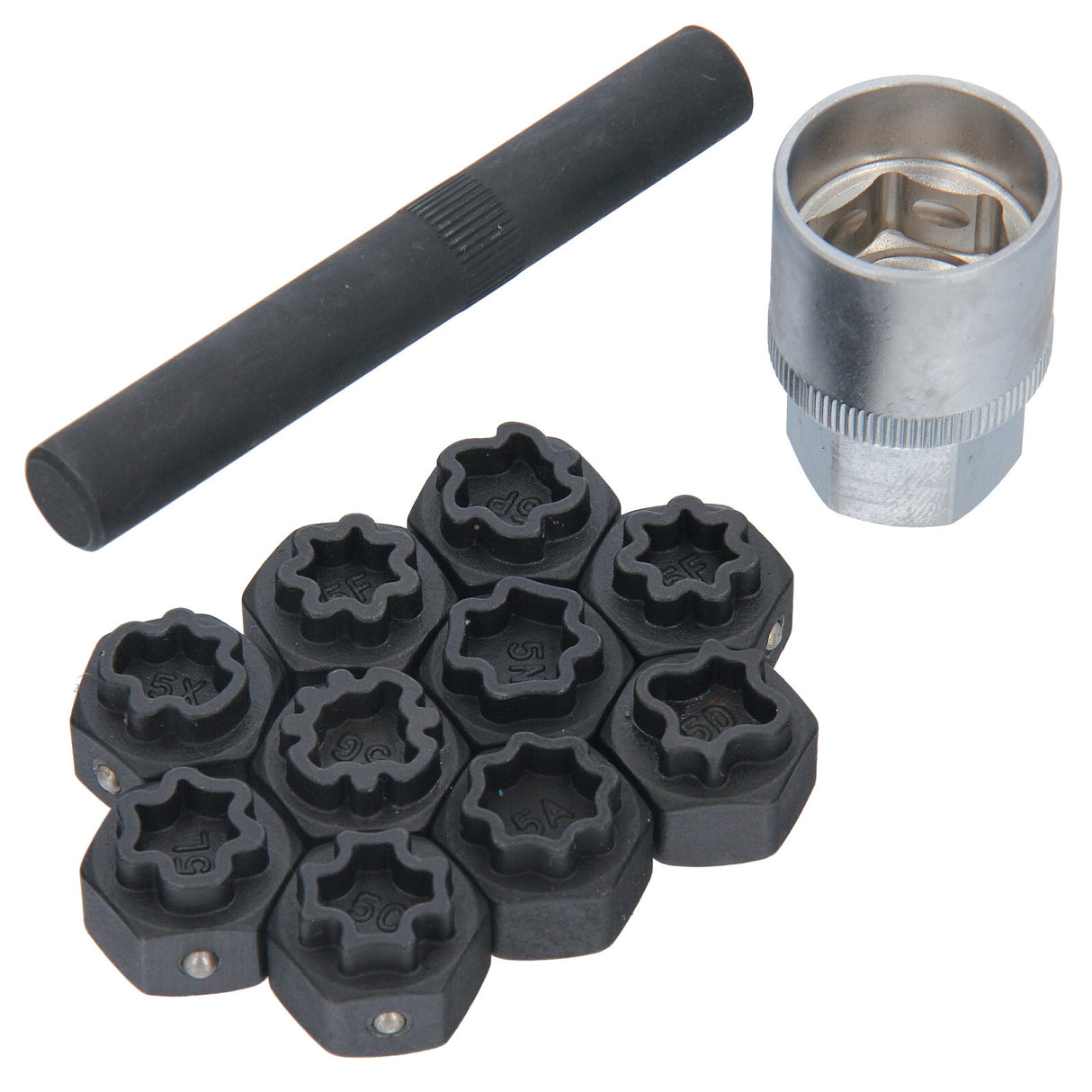 Outil de démontage de boulon de roue antivol de jante avec clé pour Mercedes-Benz