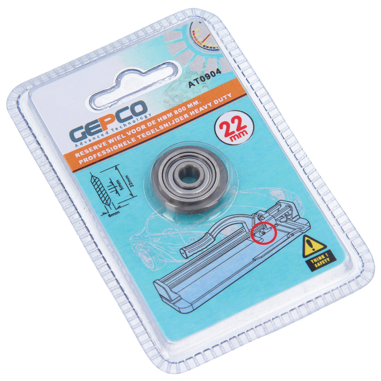 Molette de coupe GEPCO 22 mm TR TS TF pour machine à découper les carreaux