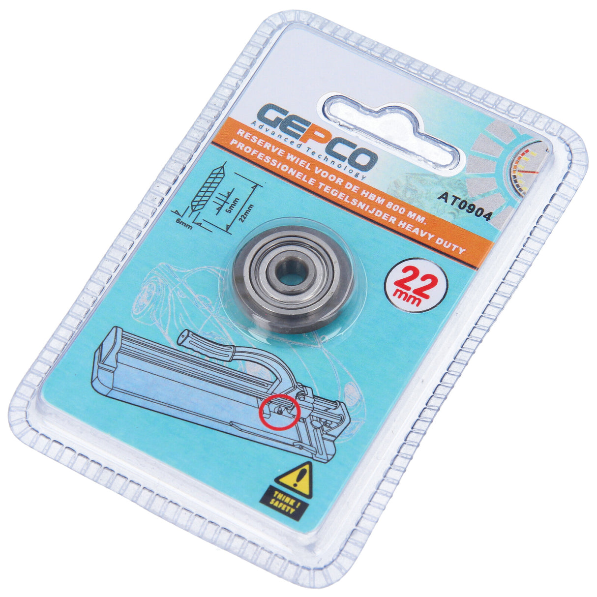 Molette de coupe GEPCO 22 mm TR TS TF pour machine à découper les carreaux