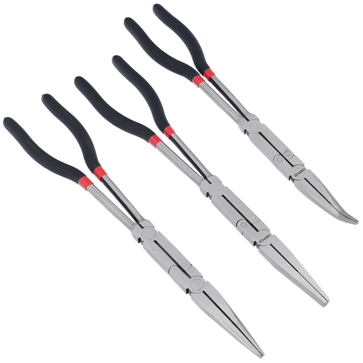 Jeu de pinces à double articulation pour téléphone, pinces à bec effilé, pinces à articulation 335 340 mm, 3 pièces