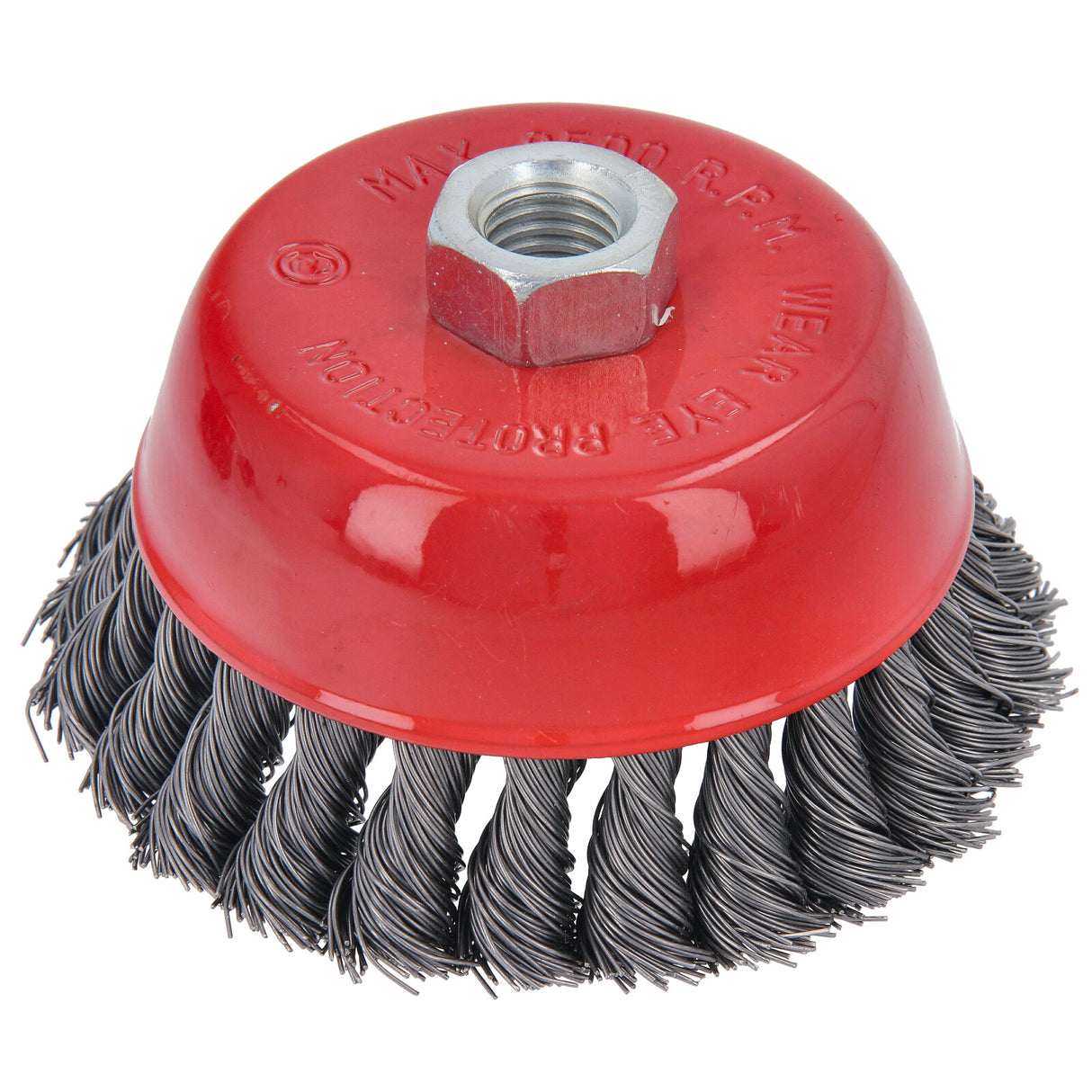 Brosse coupelle 3/5/10 pièces brosse métallique Ø 100mm nouée M14 pour meuleuse d'angle