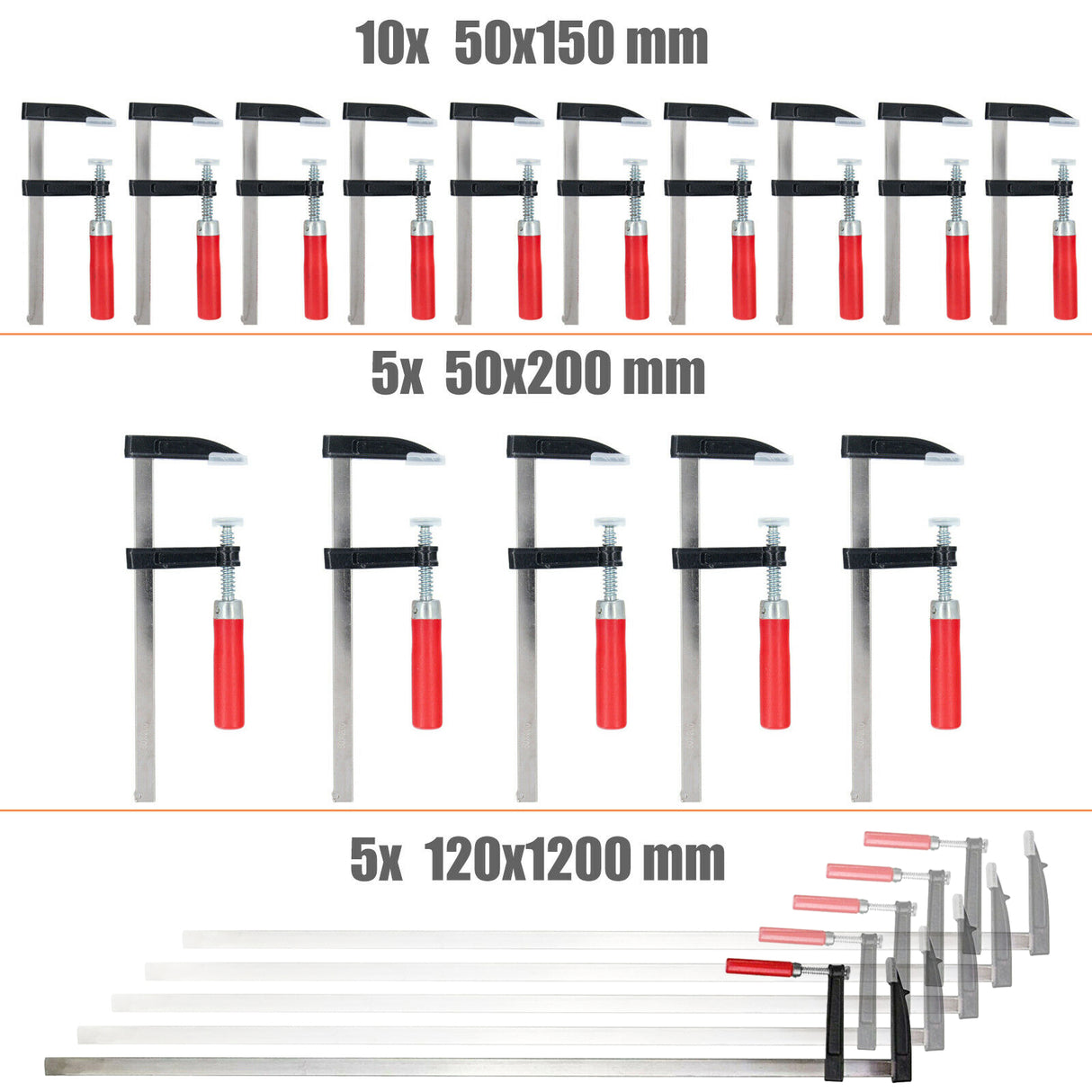 1/5/10 pince à vis pince à vis pince à poignée en plastique poignée en bois pince de serrage