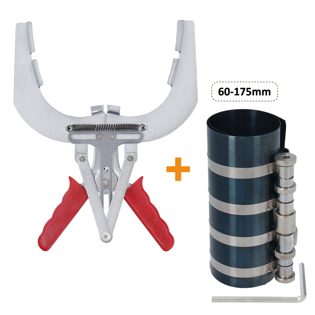 Pince à segments de piston 110-160 mm avec bande de serrage pour segments de piston, tendeur de segments de piston 60-175 mm