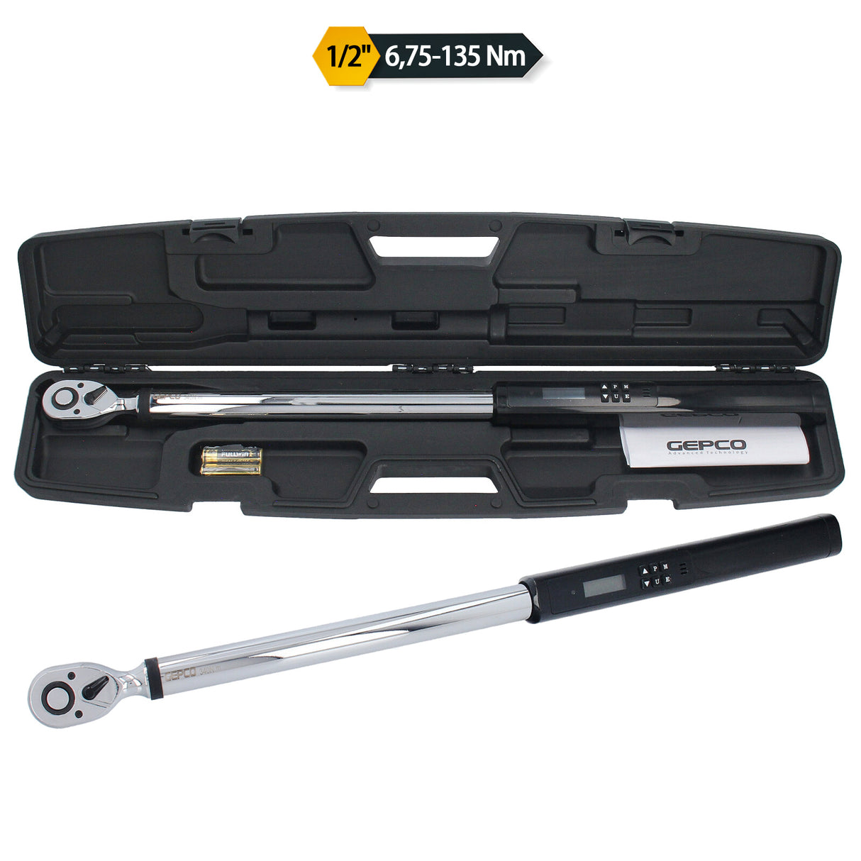 Clé dynamométrique électronique 1/4" 3/8" 1/2" jusqu'à 340 Nm LED numérique professionnelle