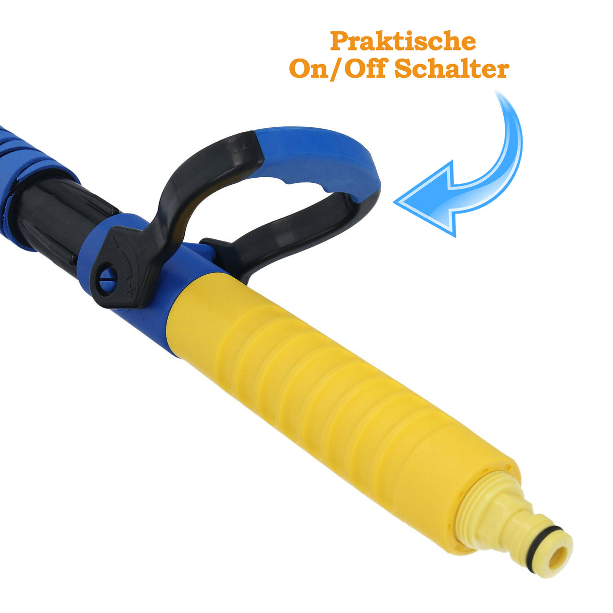 Brosse de lavage de voiture télescopique avec débit d'eau 110 – 165 cm pour voiture et camion