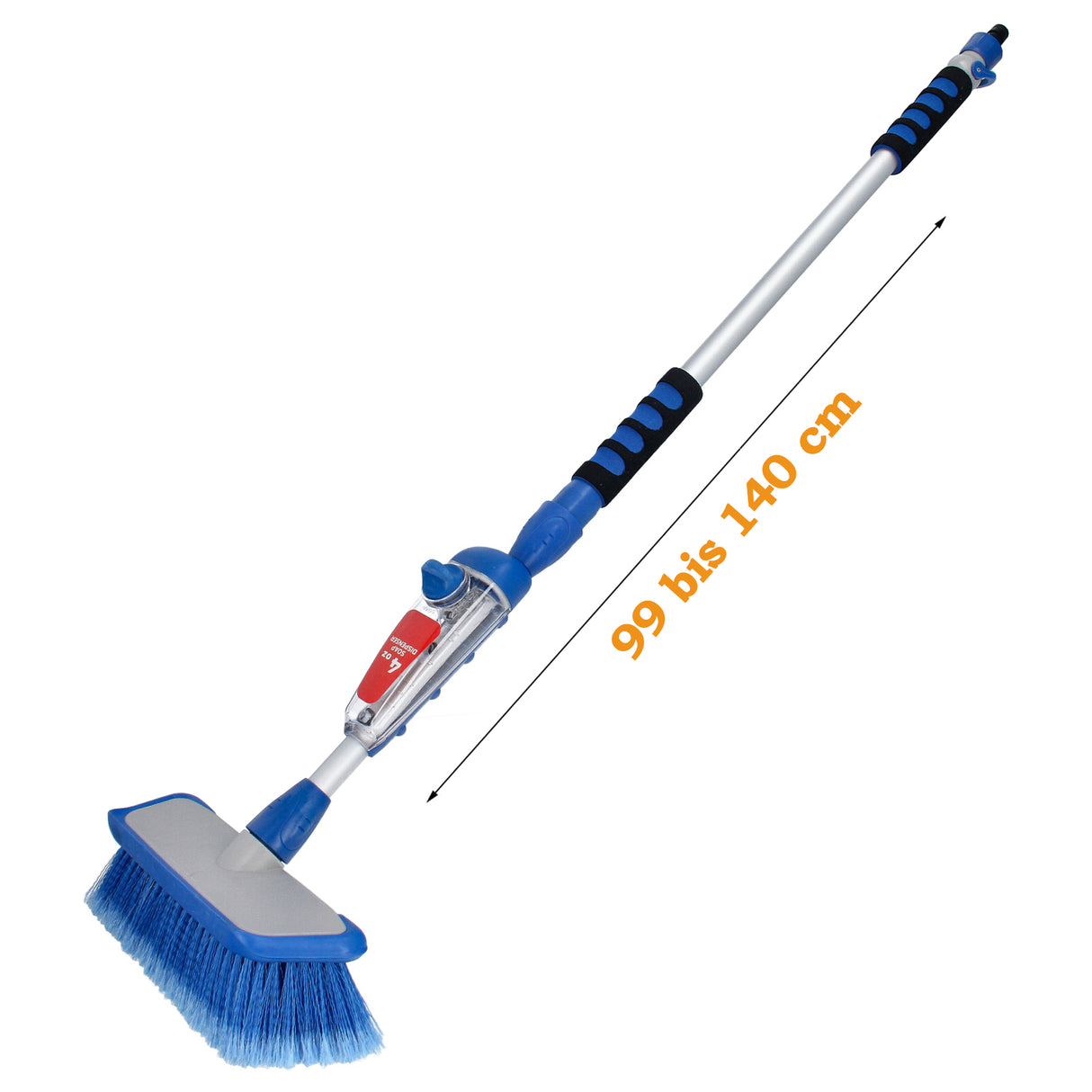 Brosse de lavage de voiture télescopique en aluminium Brosse de lavage avec brosse à débit d'eau pour voiture et camion