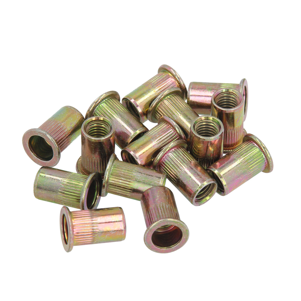 155 pièces Assortiment d'écrous à riveter en acier, jeu d'écrous à riveter aveugles, écrous à riveter M3-M12