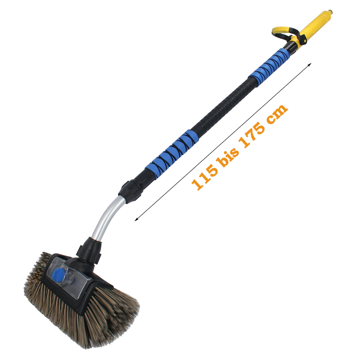 Brosse de lavage de voiture télescopique avec récipient à shampoing 115 - 175 cm pour voiture et camion