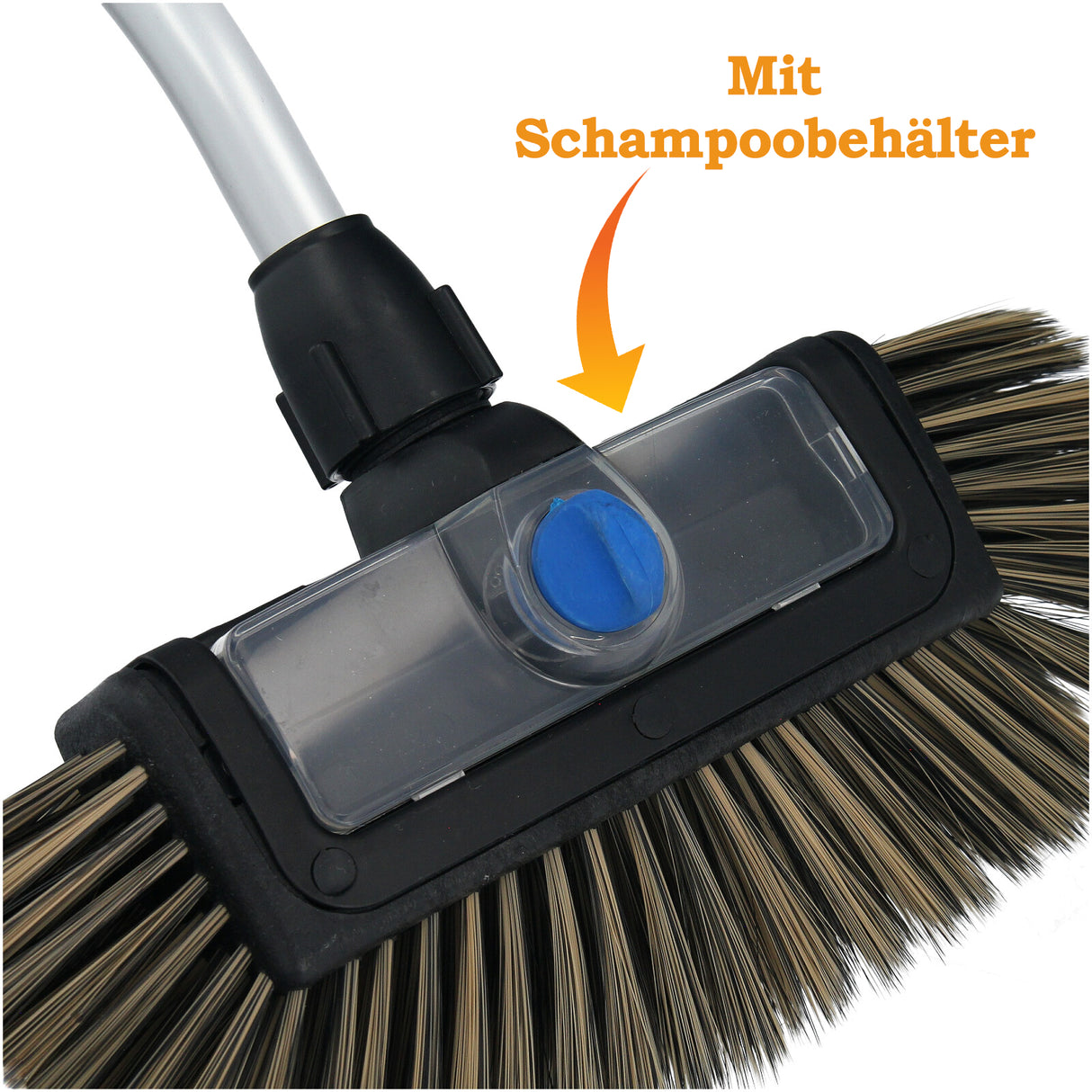 Brosse de lavage de voiture télescopique avec récipient à shampoing 115 - 175 cm pour voiture et camion
