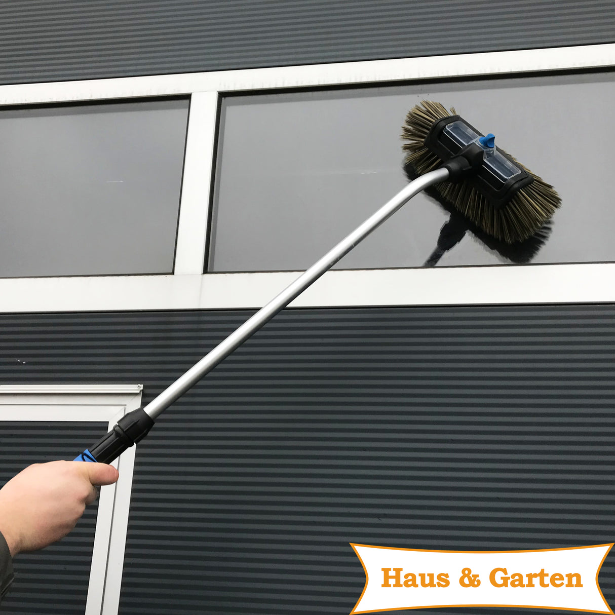 Brosse de lavage de voiture télescopique avec récipient à shampoing 115 - 175 cm pour voiture et camion