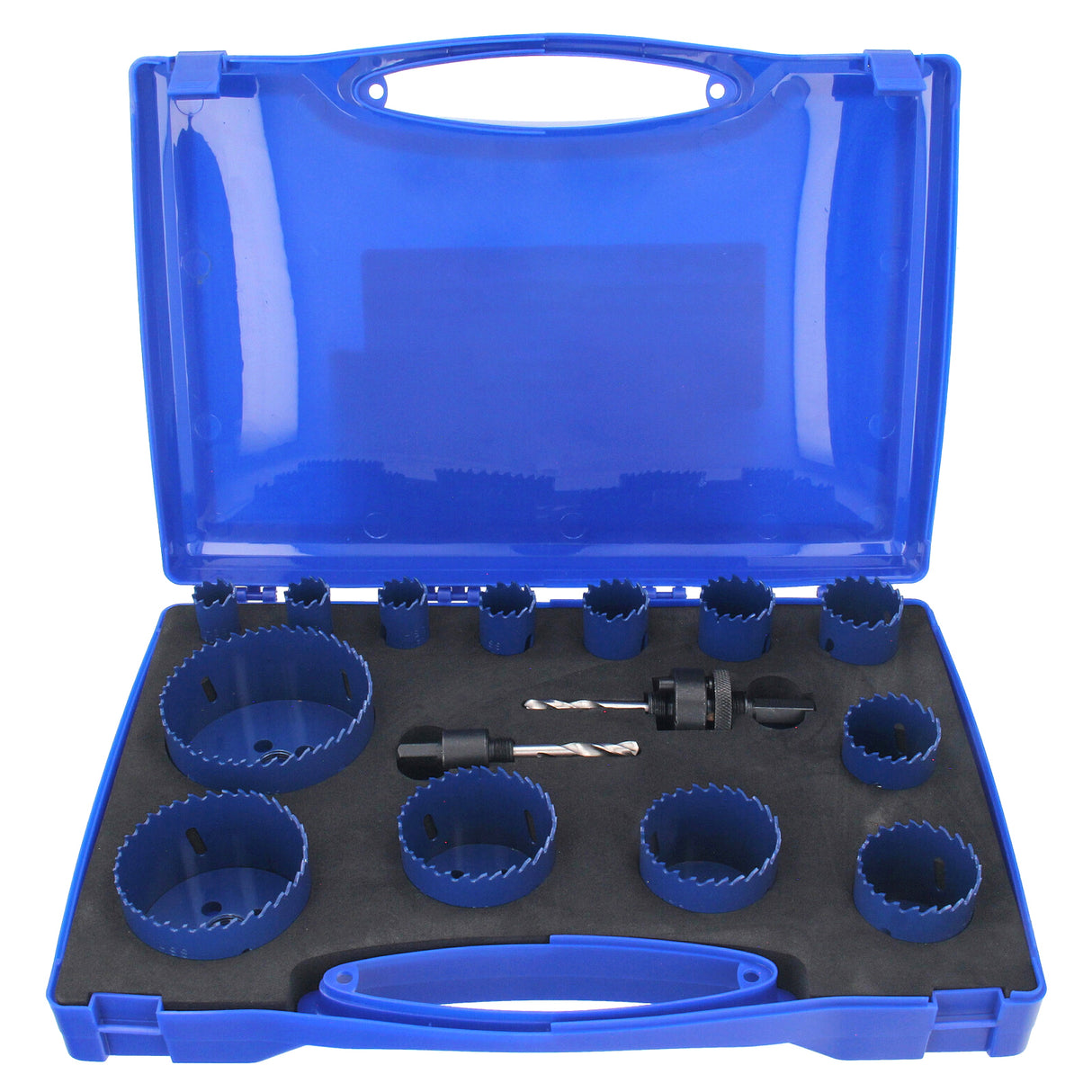 Coffret de 16 scies cloches, foret, trépan, scie cloche circulaire, foret à trous HSS bimétal