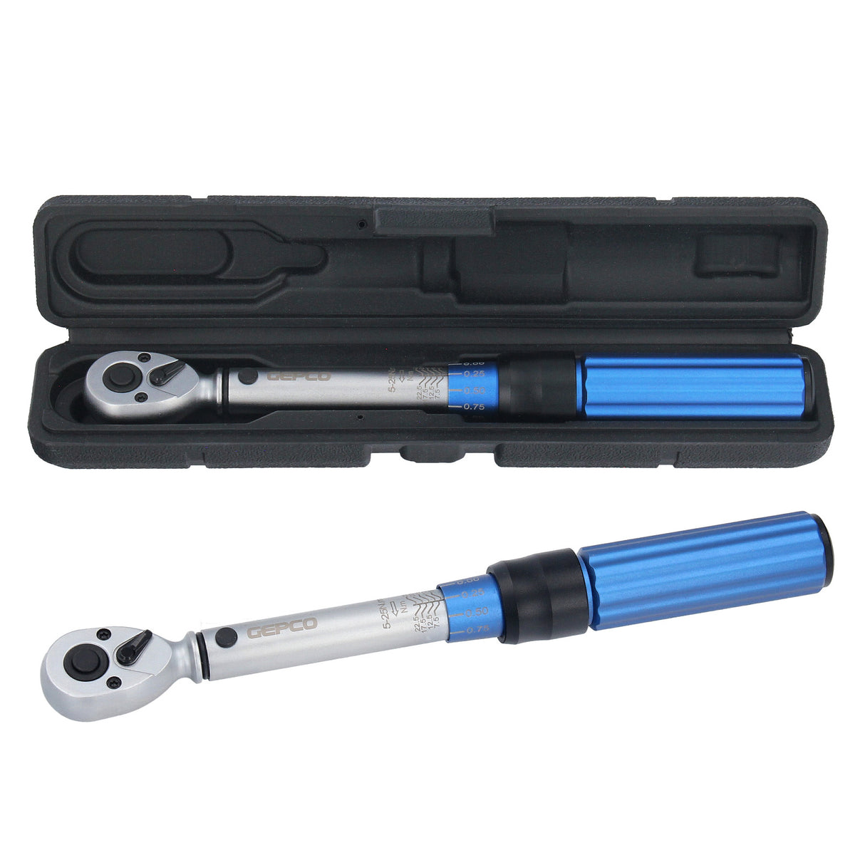 Clé dynamométrique GEPCO 5-330 Nm 1/2" 3/8" 1/4" diverses variantes clé dynamométrique
