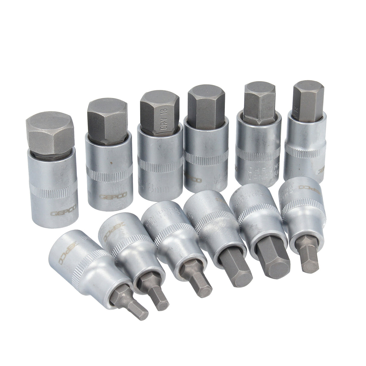 JEU DE CLÉS À DOUILLE GEPCO 5-22 mm ÉCROUS À DOUILLE HEXAGONALE 1/2 pour VIS INBUS