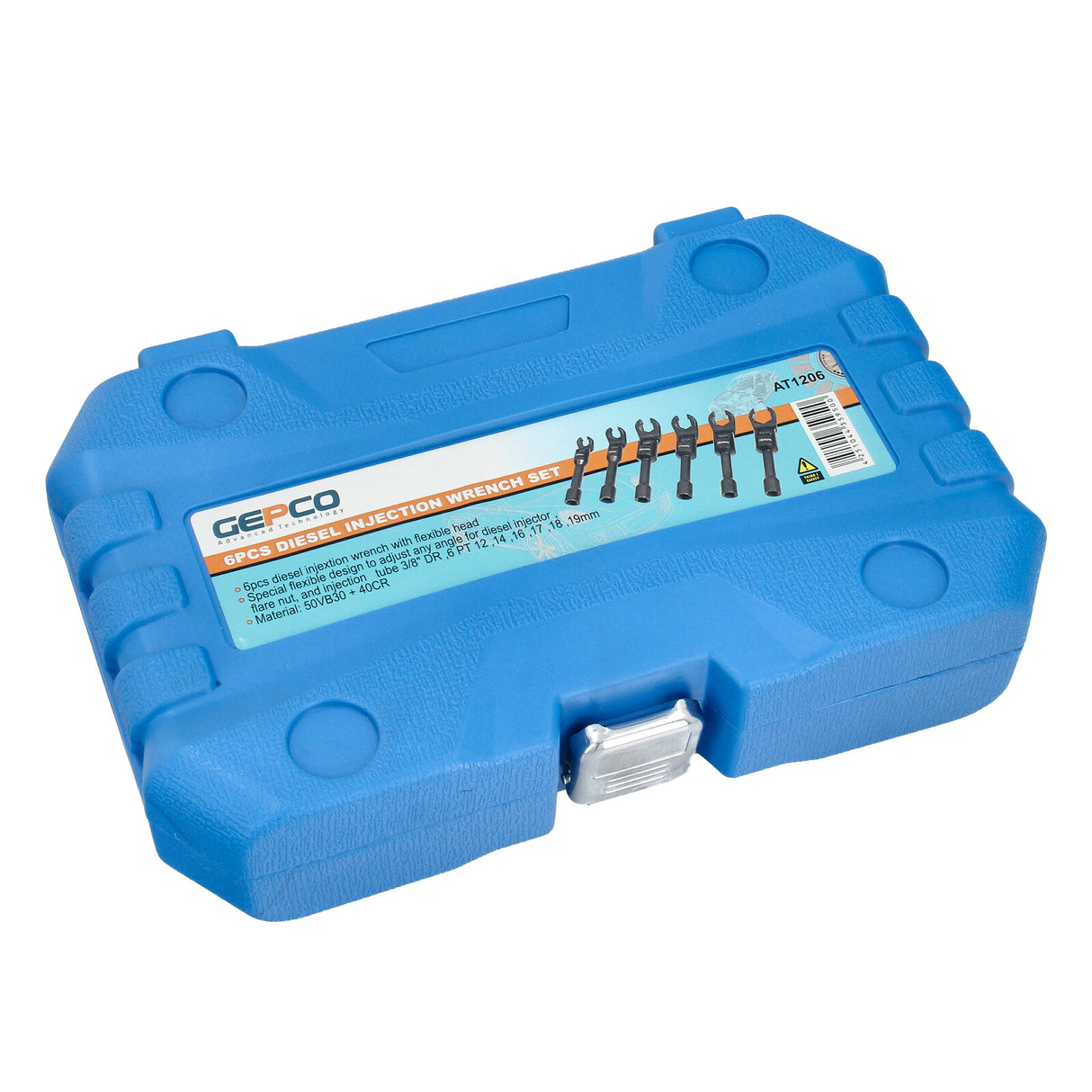 6 clés 3/8" 12-14-16-17-18-19 mm pour injecteurs diesel