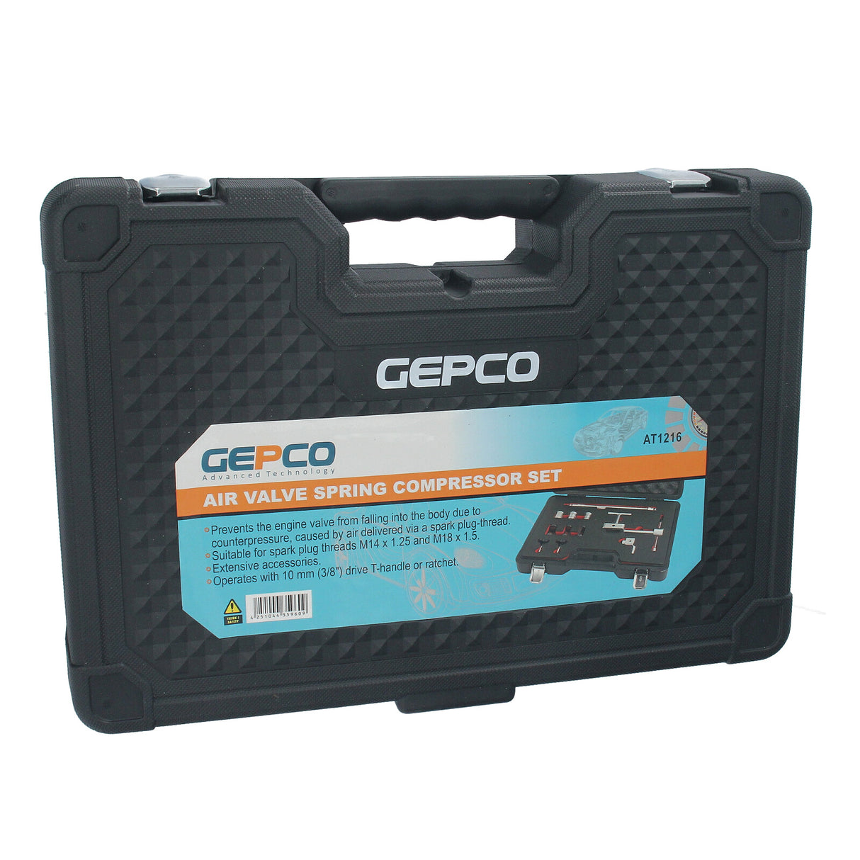 Kit de compresseur de ressort de soupape à air comprimé GEPCO 15 pièces pour filetage de bougie d'allumage M14 M18