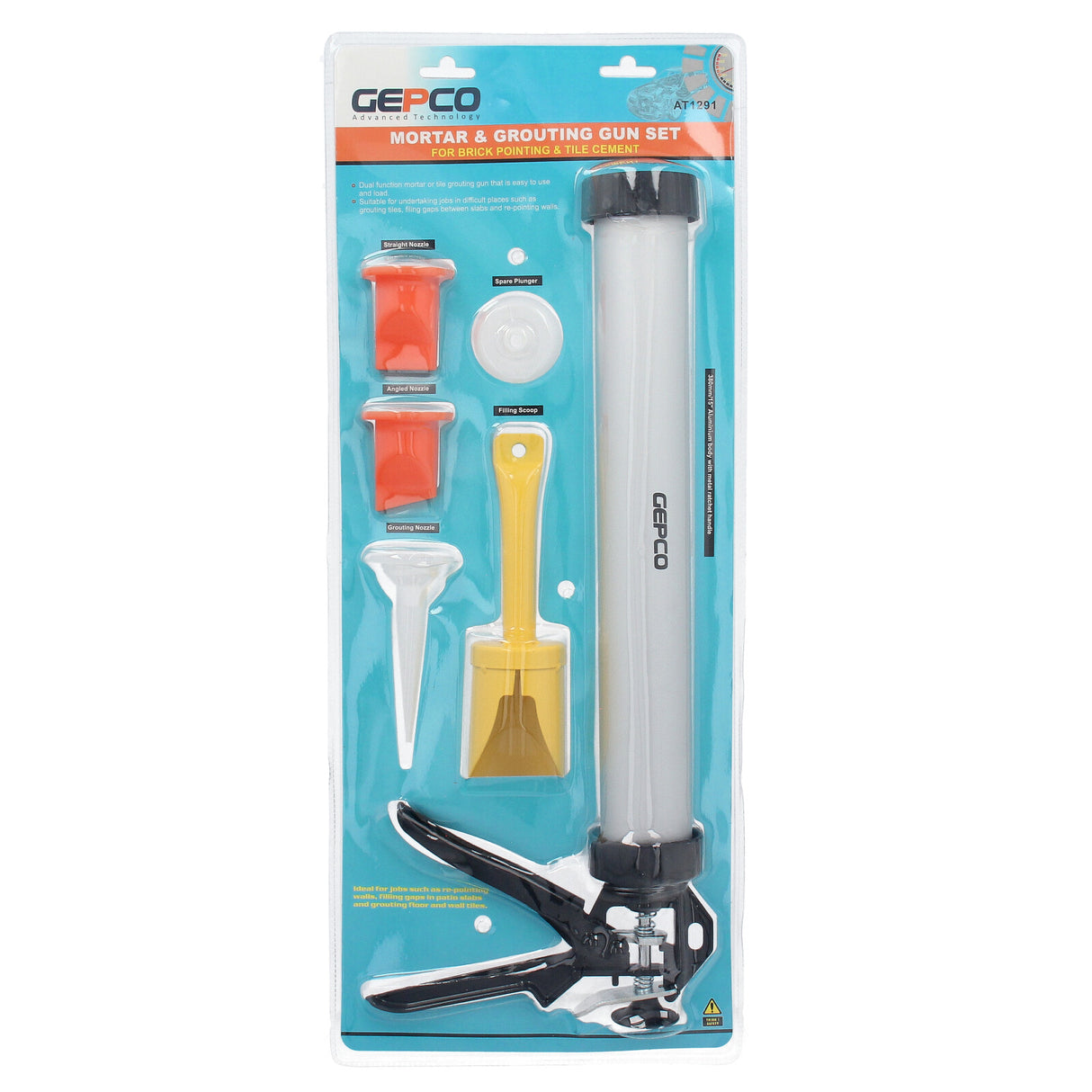 Pistolet à joints, pistolet à mortier, pistolet à silicone, presse à cartouches de 600 ml, seringue à mortier