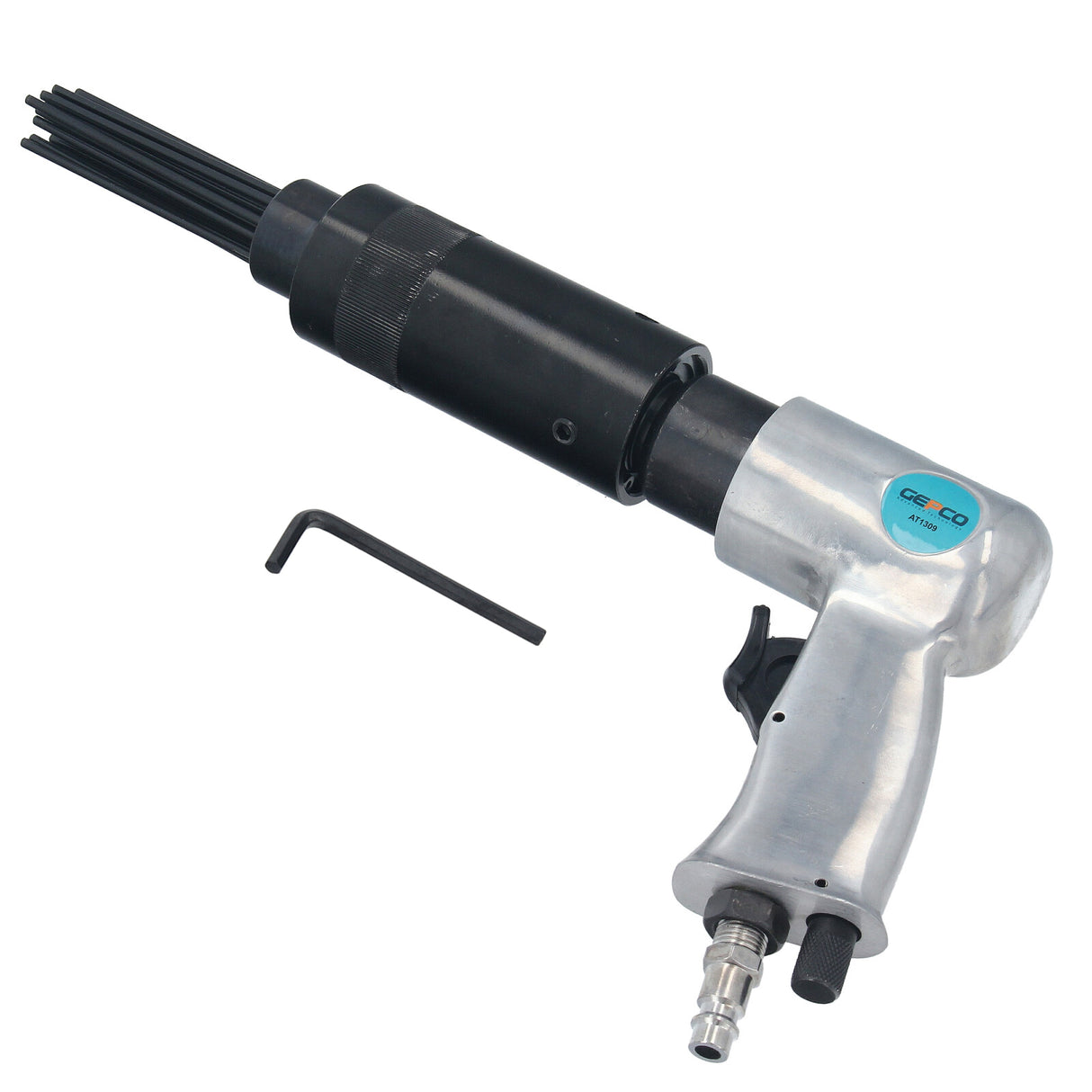 Détartreur pneumatique à aiguilles, pistolet à aiguilles antirouille avec tête à aiguilles 19 aiguilles 3 mm