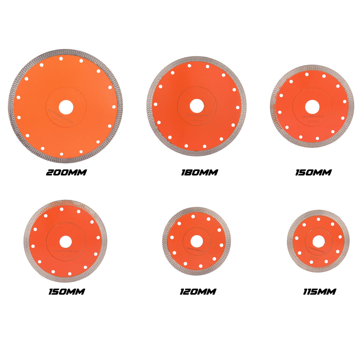 Disque à tronçonner diamanté pour carrelage diamètre 115 125 150 180 200 mm