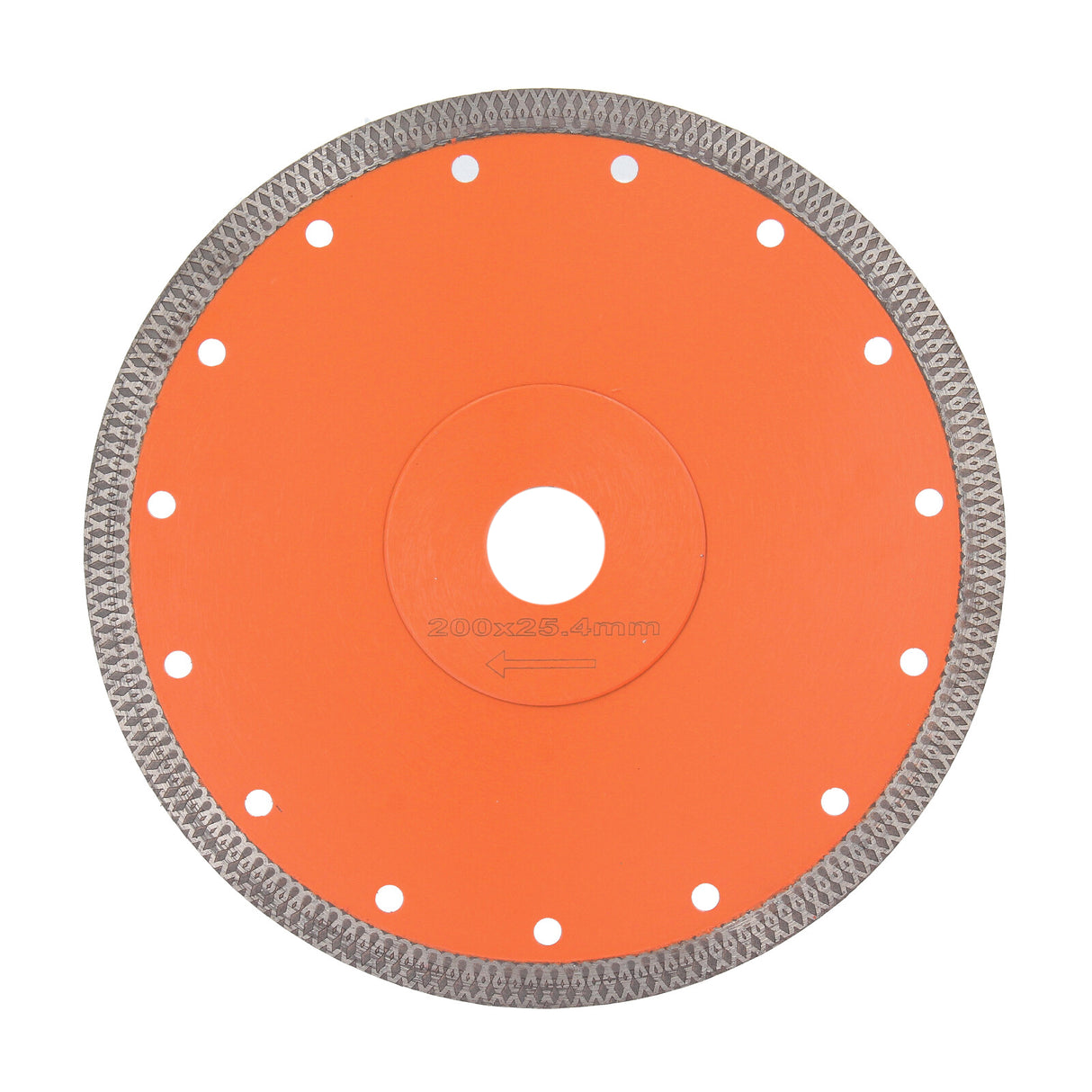 Disque à tronçonner diamanté pour carrelage diamètre 200 mm alésage 25,4 mm