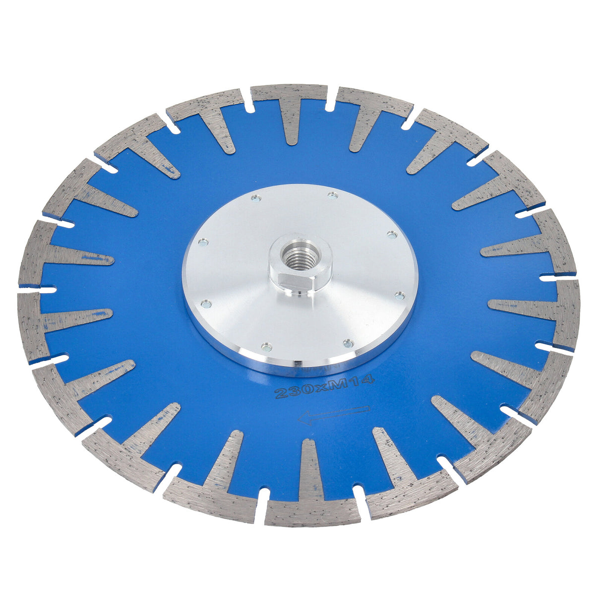 Disque à tronçonner diamanté 125/230 mm bride M14 pour granit, béton lavé, grès