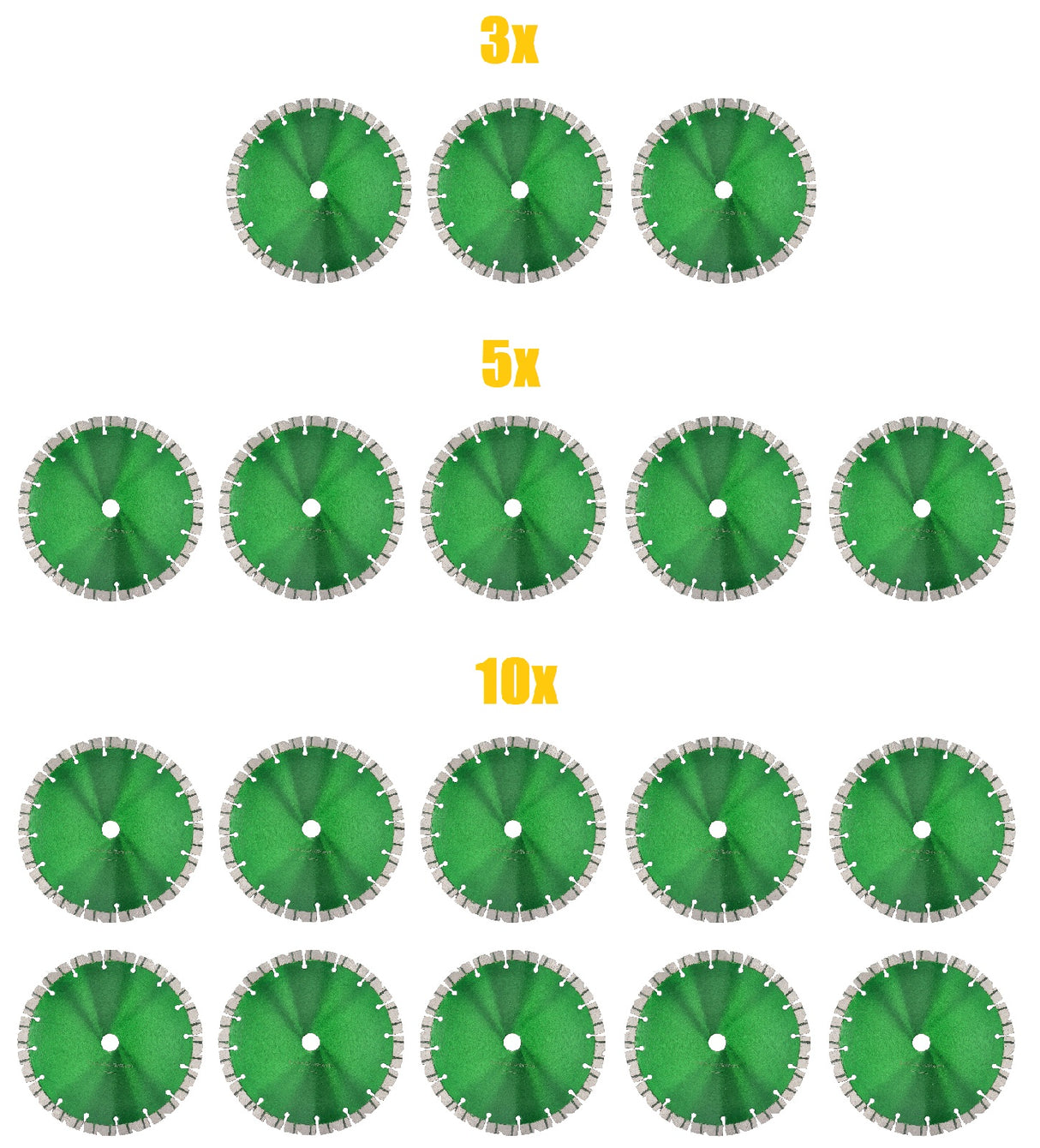 Disque à tronçonner diamanté 230 mm pour granit, béton armé, pierre naturelle, disque diamanté 3/5/10x