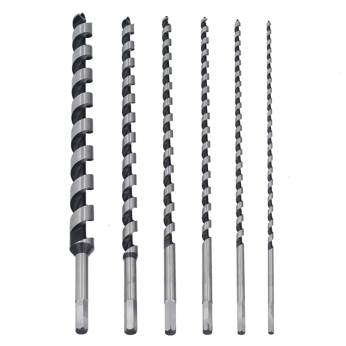 Coffret de 6 forets à bois, forets hélicoïdaux, forets hélicoïdaux, diamètre 6-25 mm, longueur 460 mm
